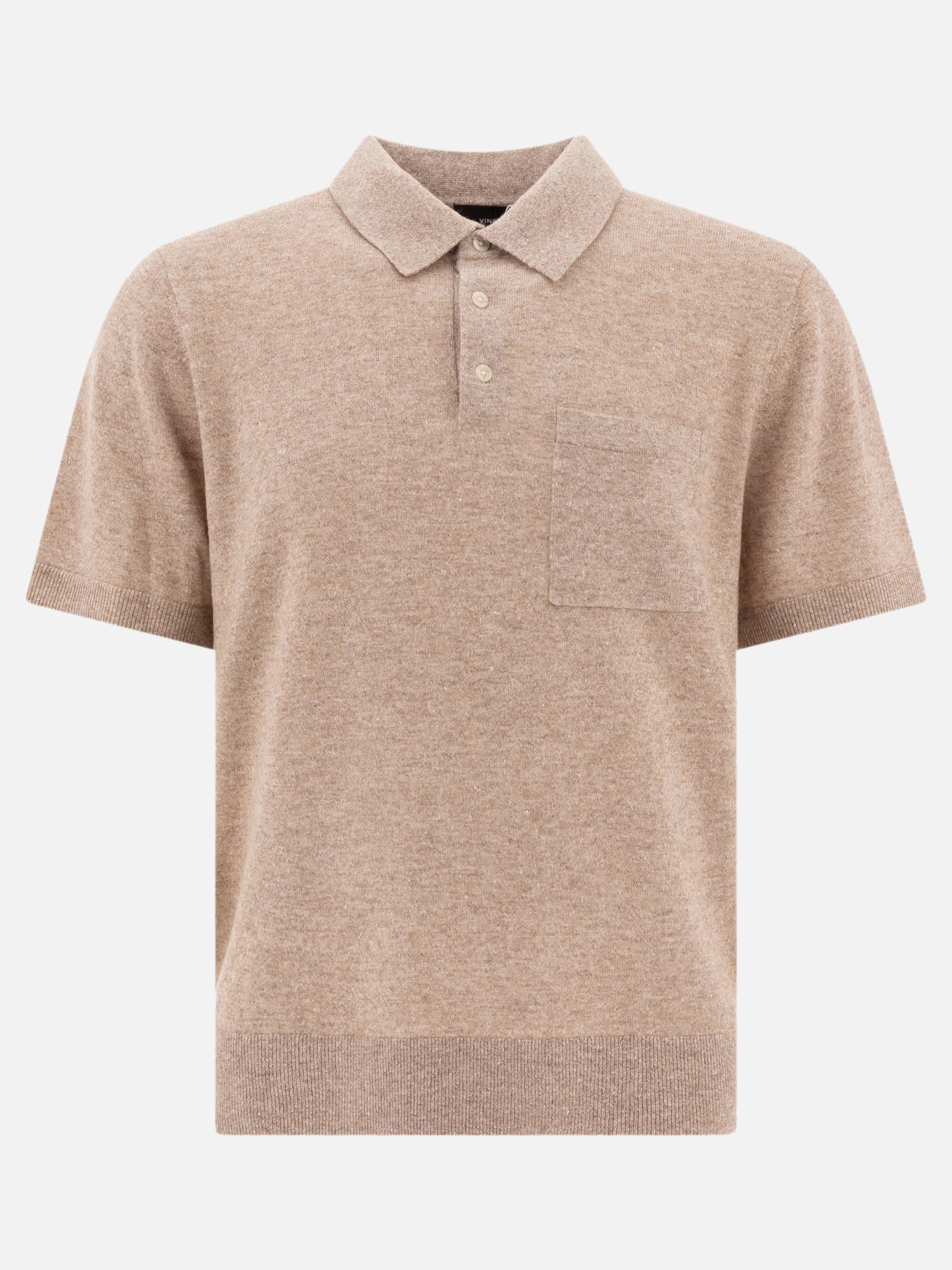 Linen, wool and chashmere polo shirt
