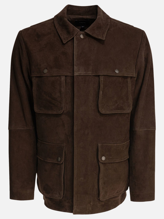 Leather jackets Solid colour  Brown - Vince Men | PLP | VIETTI Online Store 
