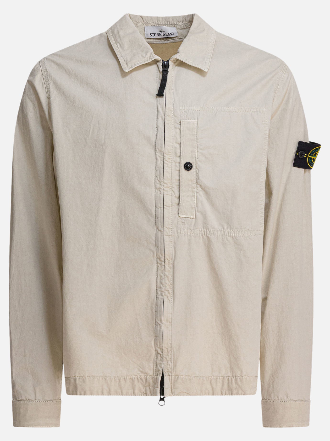 Overshirt jackets Logo  Beige - Stone Island Men | PDP | VIETTI Online Store | Zoom-Modal
