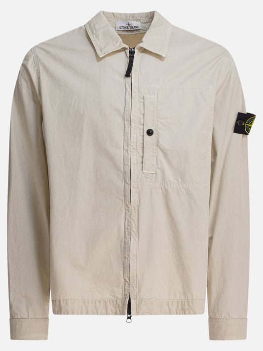 Overshirt jackets Logo  Beige - Stone Island Men | PLP | VIETTI Online Store 
