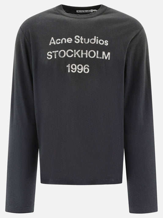 Crewneck t-shirts 85% organic cotton 15% true hemp  Black - Acne Studios Women | PLP | VIETTI Online Store 
