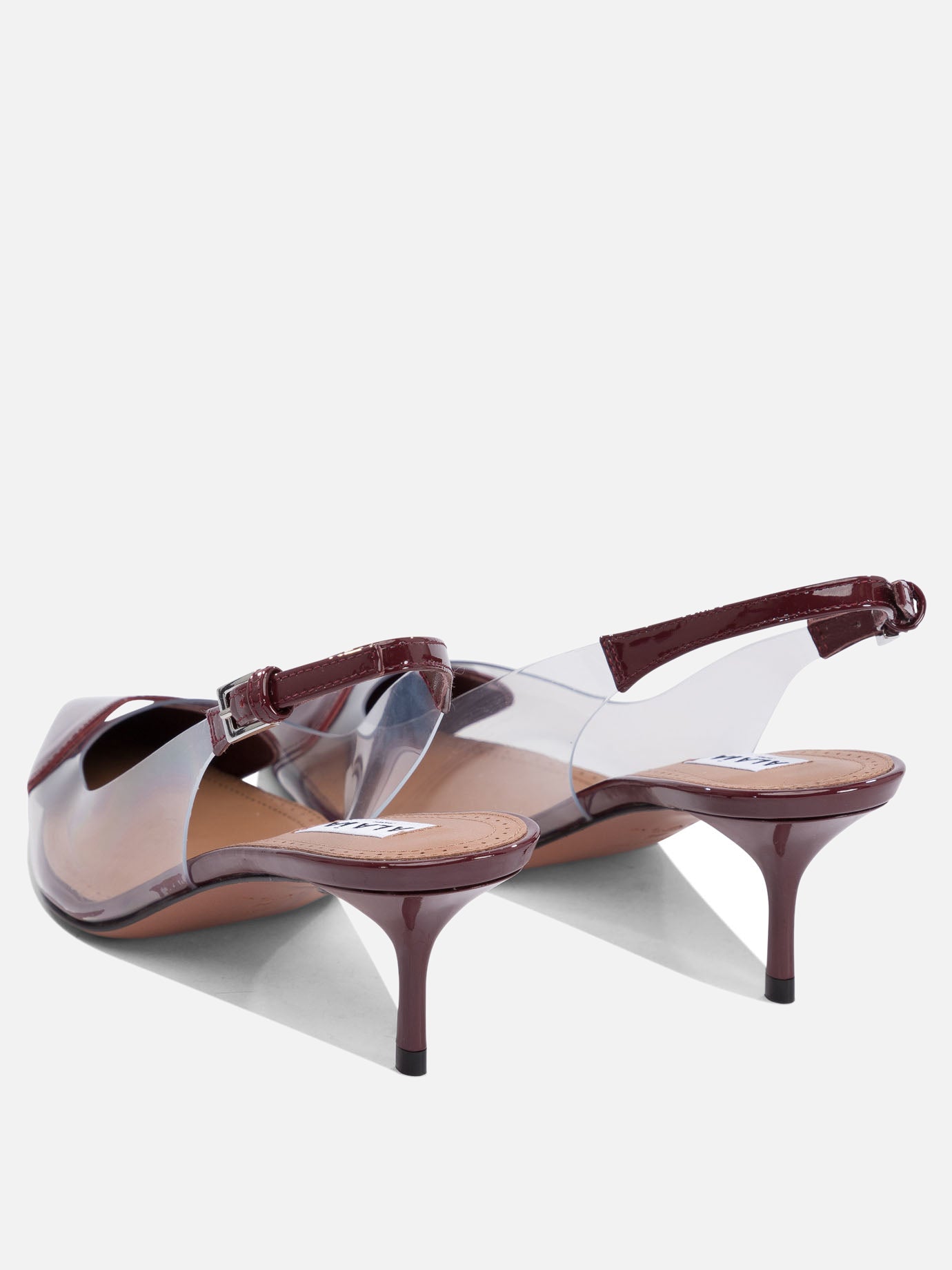 Slingbacks 50% patent calfskin 50% polyurethane - 95% leather 5% rubber  Bordeaux - Alaïa Women | PDP | VIETTI Online Store | thumbnail_4