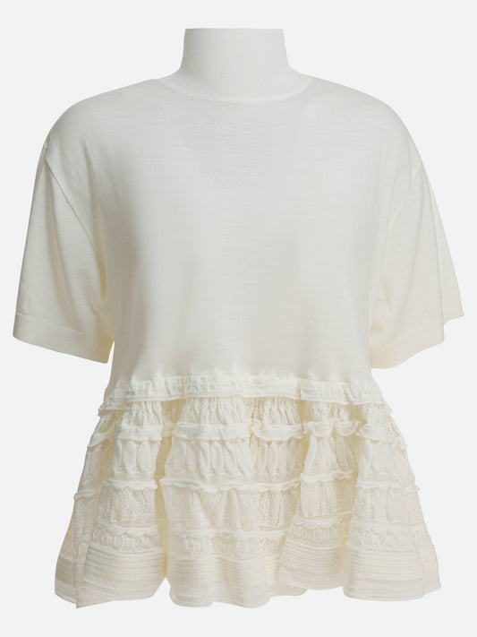 Mock neck t-shirts Solid colour  White - Alaïa Women | PDP | VIETTI Online Store 
