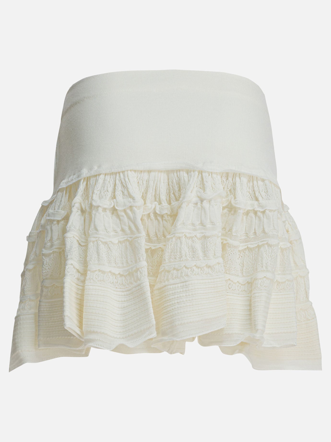 Miniskirts Solid colour  White - Alaïa Women | PDP | VIETTI Online Store | thumbnail_2