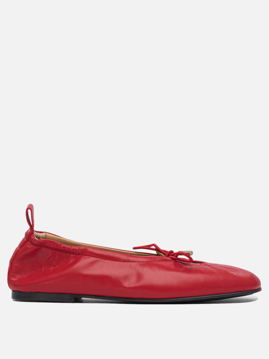 Classic ballet flats 100% leather  Red - Alohas Women | PDP | VIETTI Online Store 
