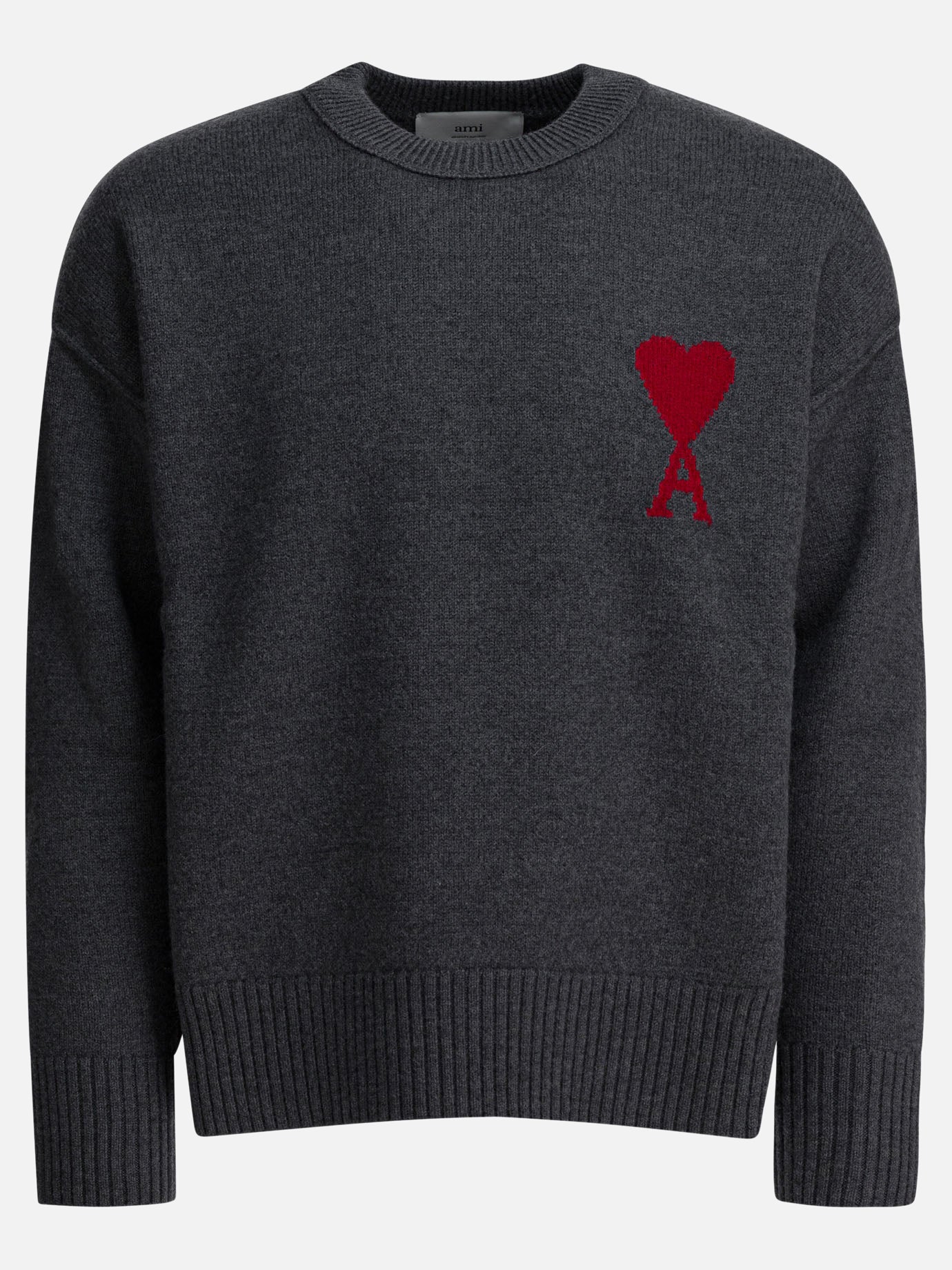 Crewneck sweaters Logo  Grey - Ami Paris Men | PDP | VIETTI Online Store | thumbnail