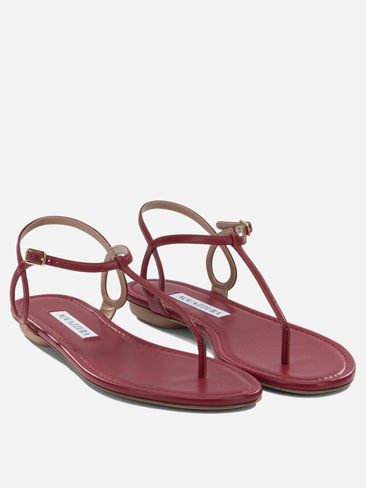 Flat sandals 100% leather - 100% rubber  Red - Aquazzura Women | PLP | VIETTI Online Store | 2
