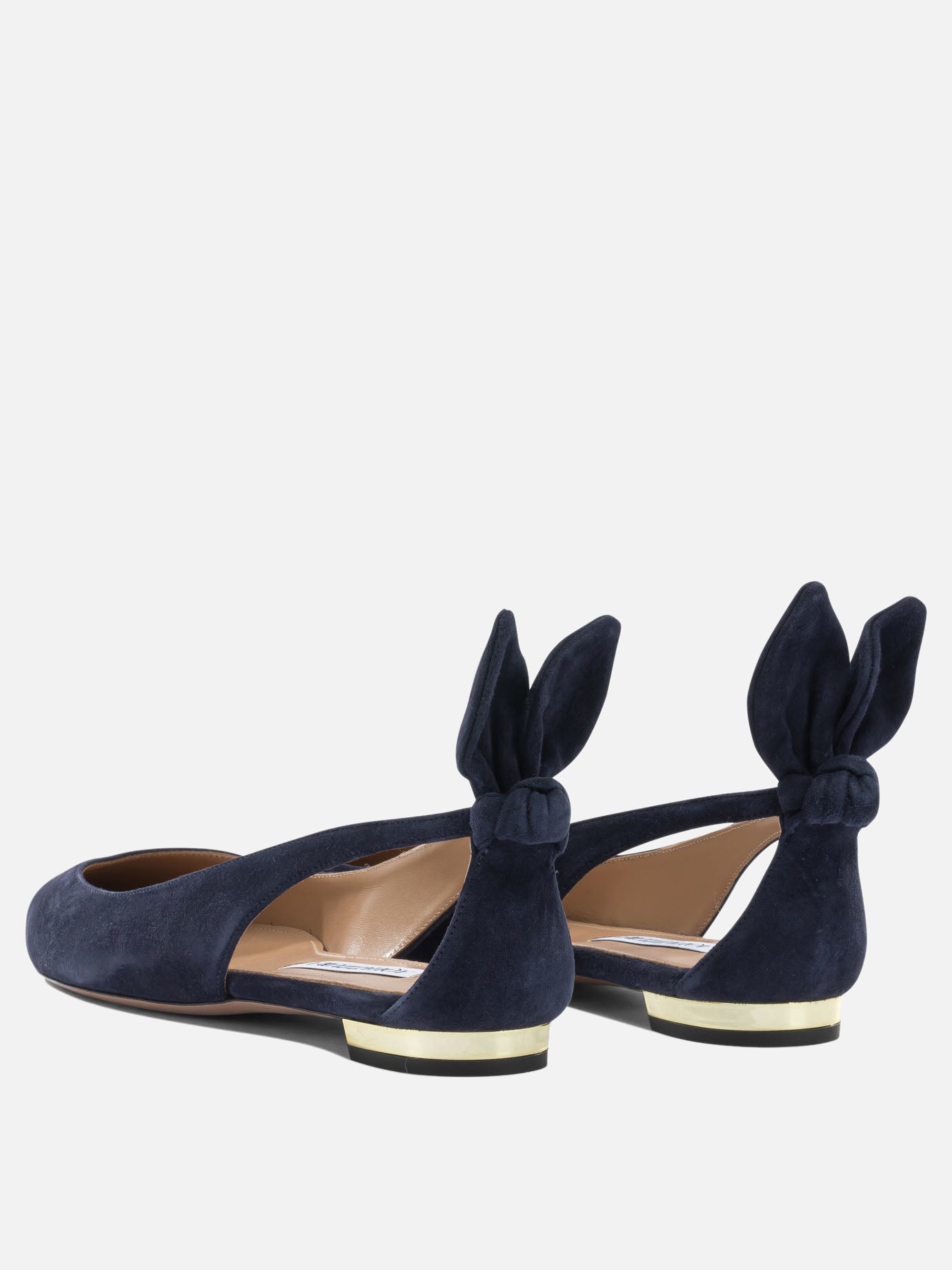 Classic ballet flats 100% kid leather - 100% calf leather  Blue - Aquazzura Women | PDP | VIETTI Online Store | thumbnail_4