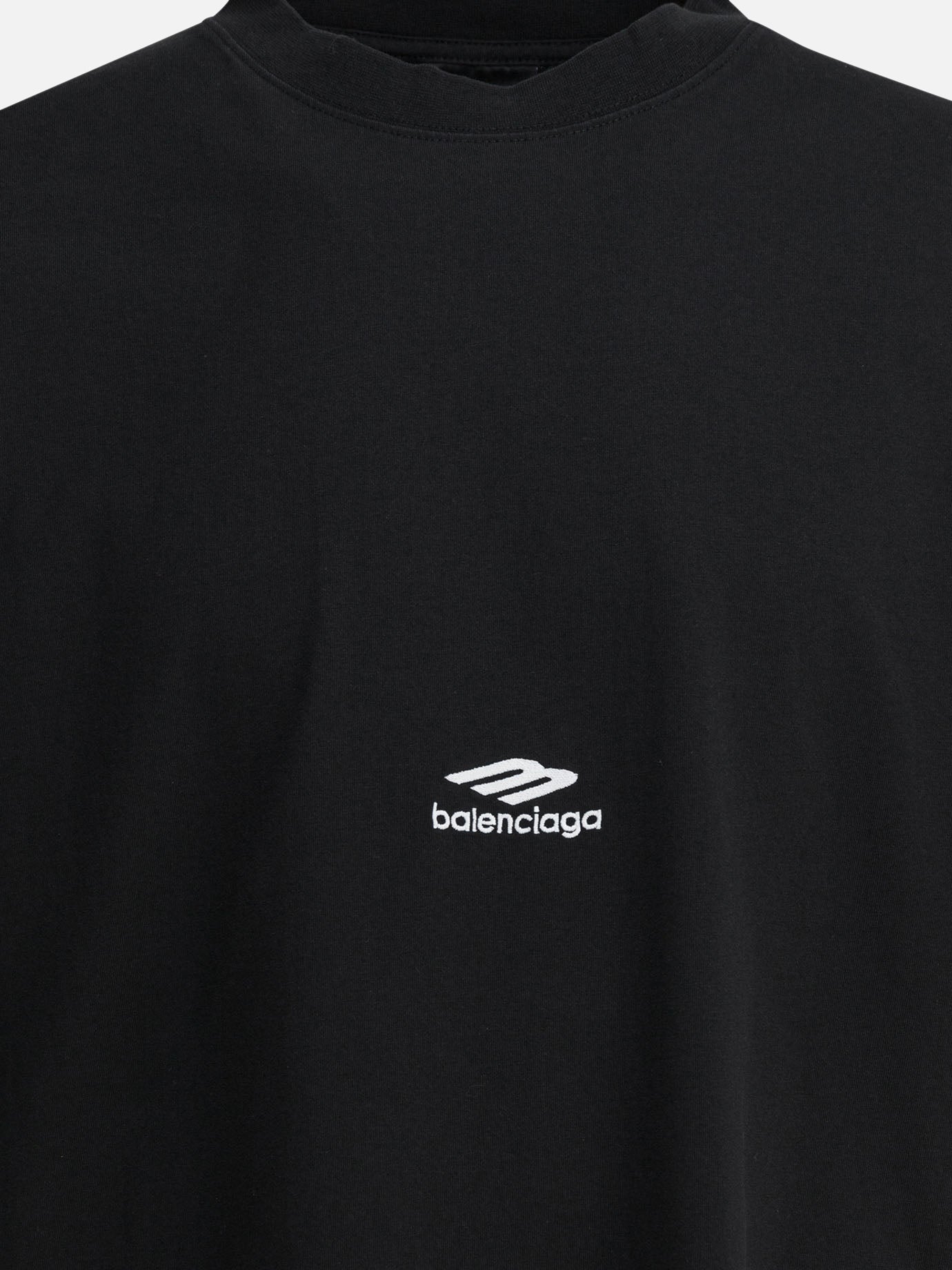 Crewneck t-shirts Logo  Black - Balenciaga Men | PDP | VIETTI Online Store | thumbnail_3