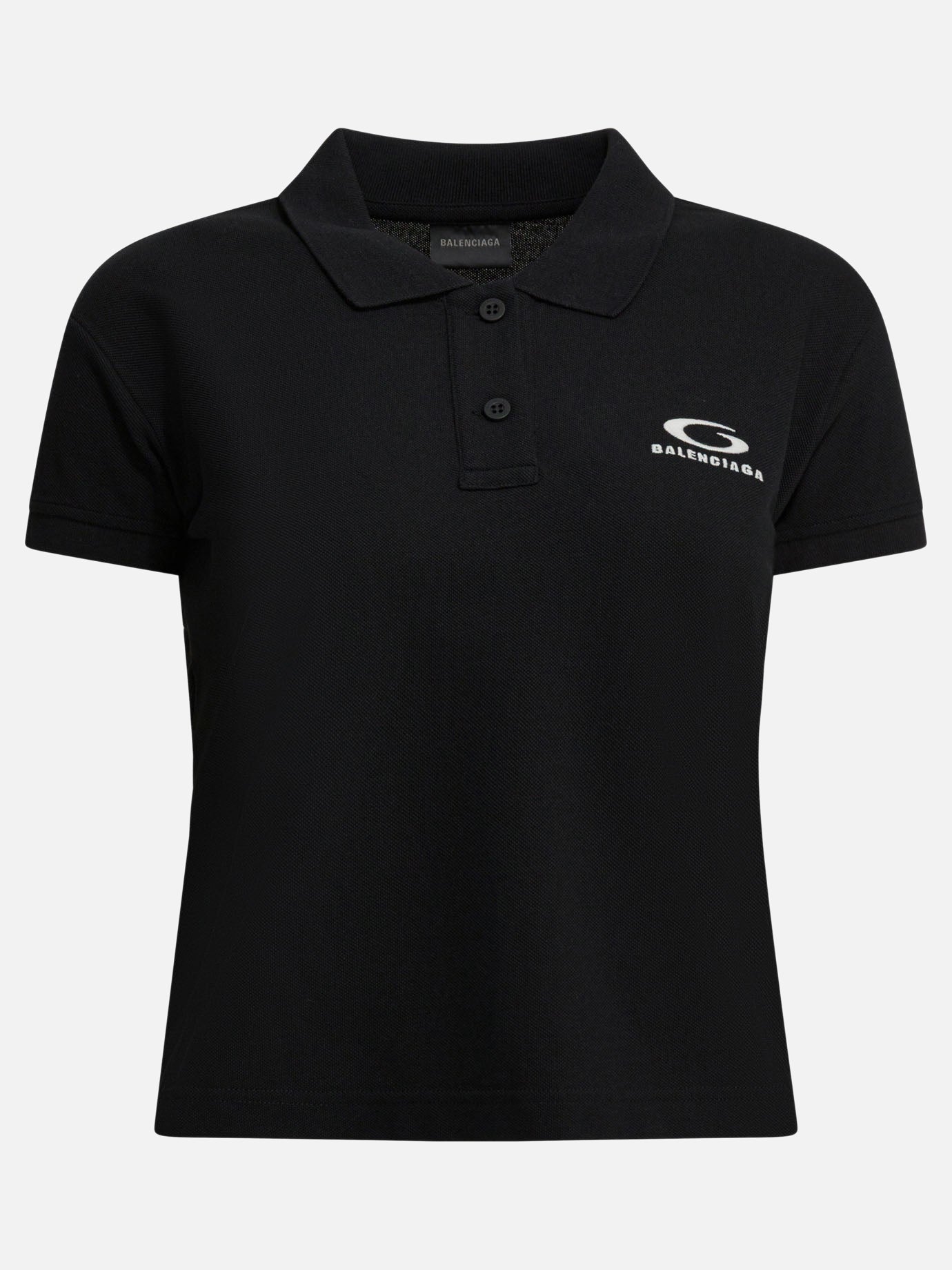 Polo shirts with buttons Logo  Black - Balenciaga Women | PDP | VIETTI Online Store | Zoom-Modal
