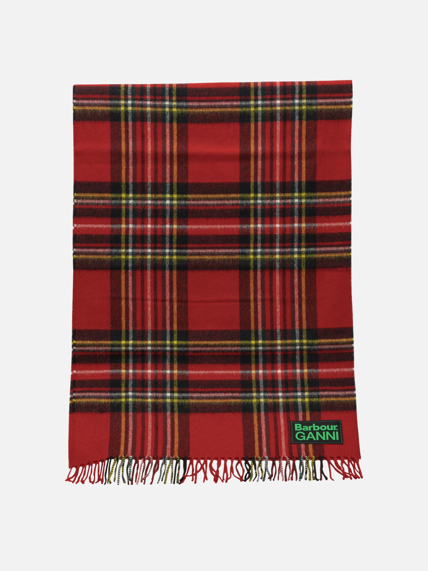Fringed scarves 100% wool  Red - Barbour Women | PDP | VIETTI Online Store | thumbnail