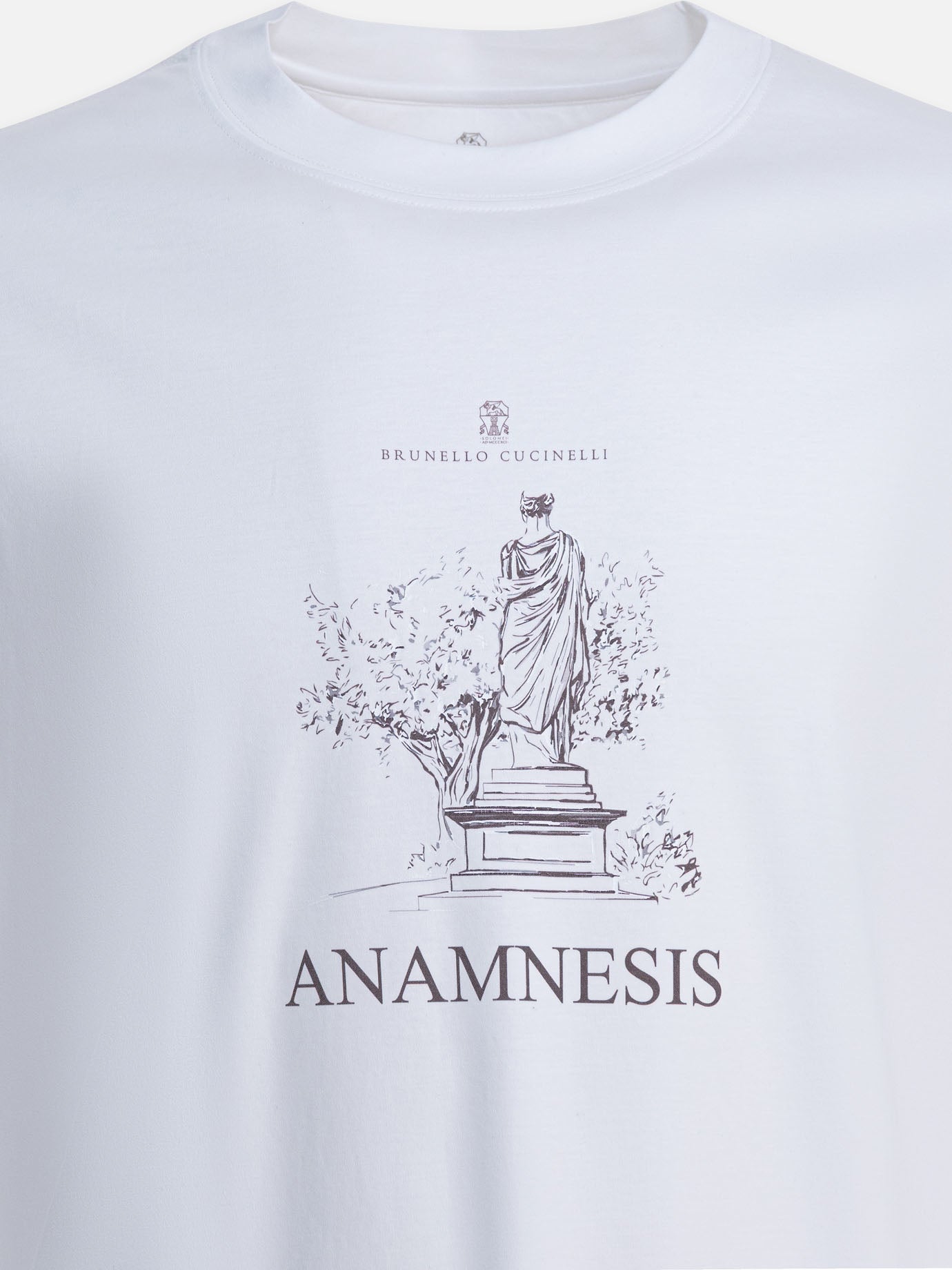 Crewneck t-shirts Print  White - Brunello Cucinelli Men | PDP | VIETTI Online Store | Zoom-Modal_3
