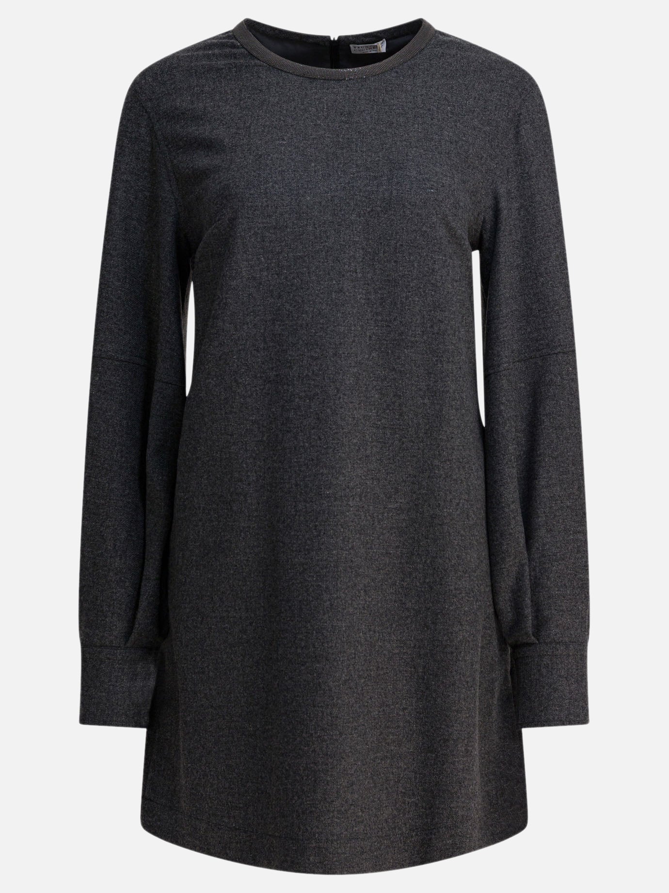 Mini dresses Solid colour  Grey - Brunello Cucinelli Women | PDP | VIETTI Online Store | thumbnail