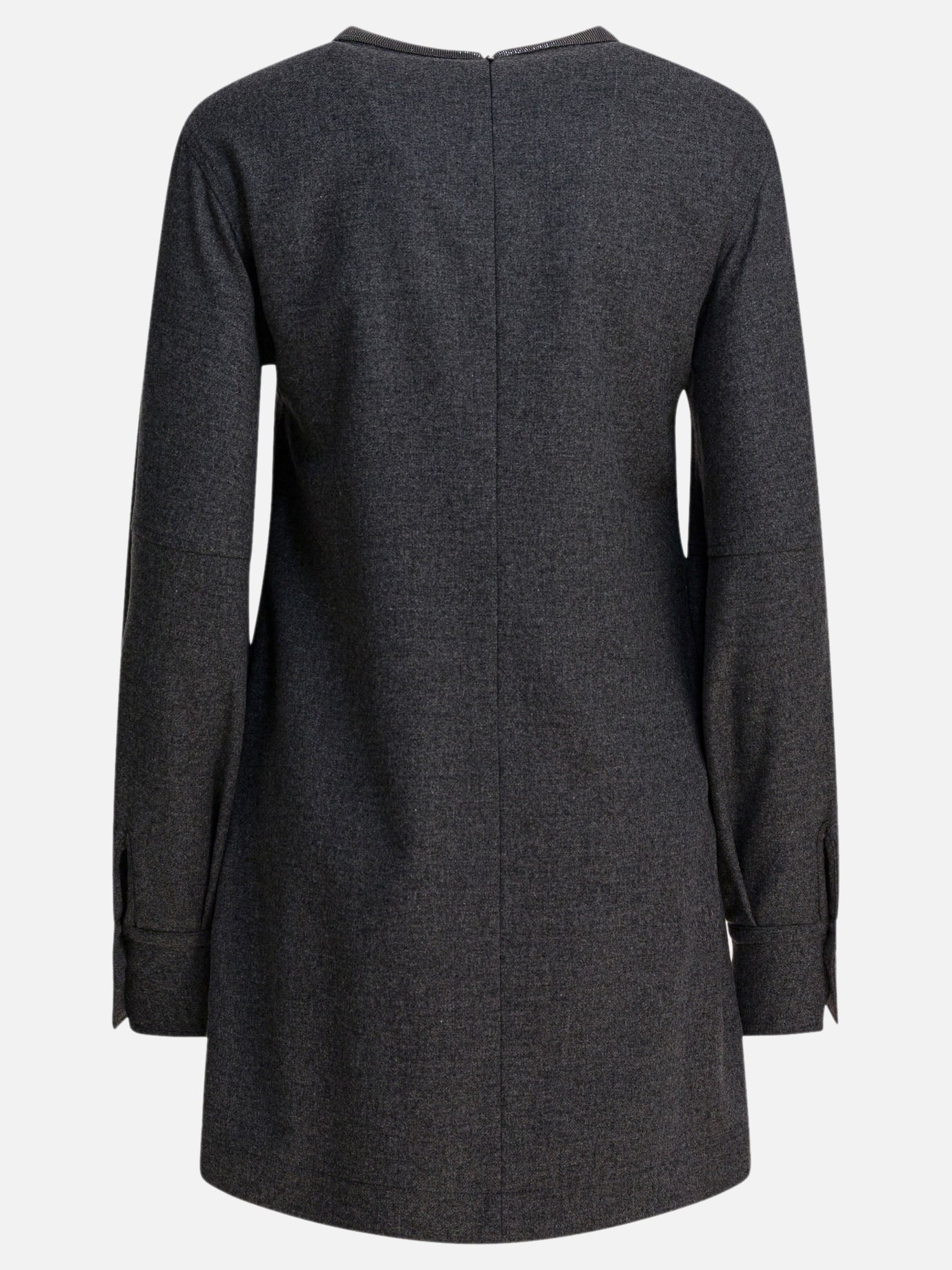 Mini dresses Solid colour  Grey - Brunello Cucinelli Women | PDP | VIETTI Online Store | thumbnail_2