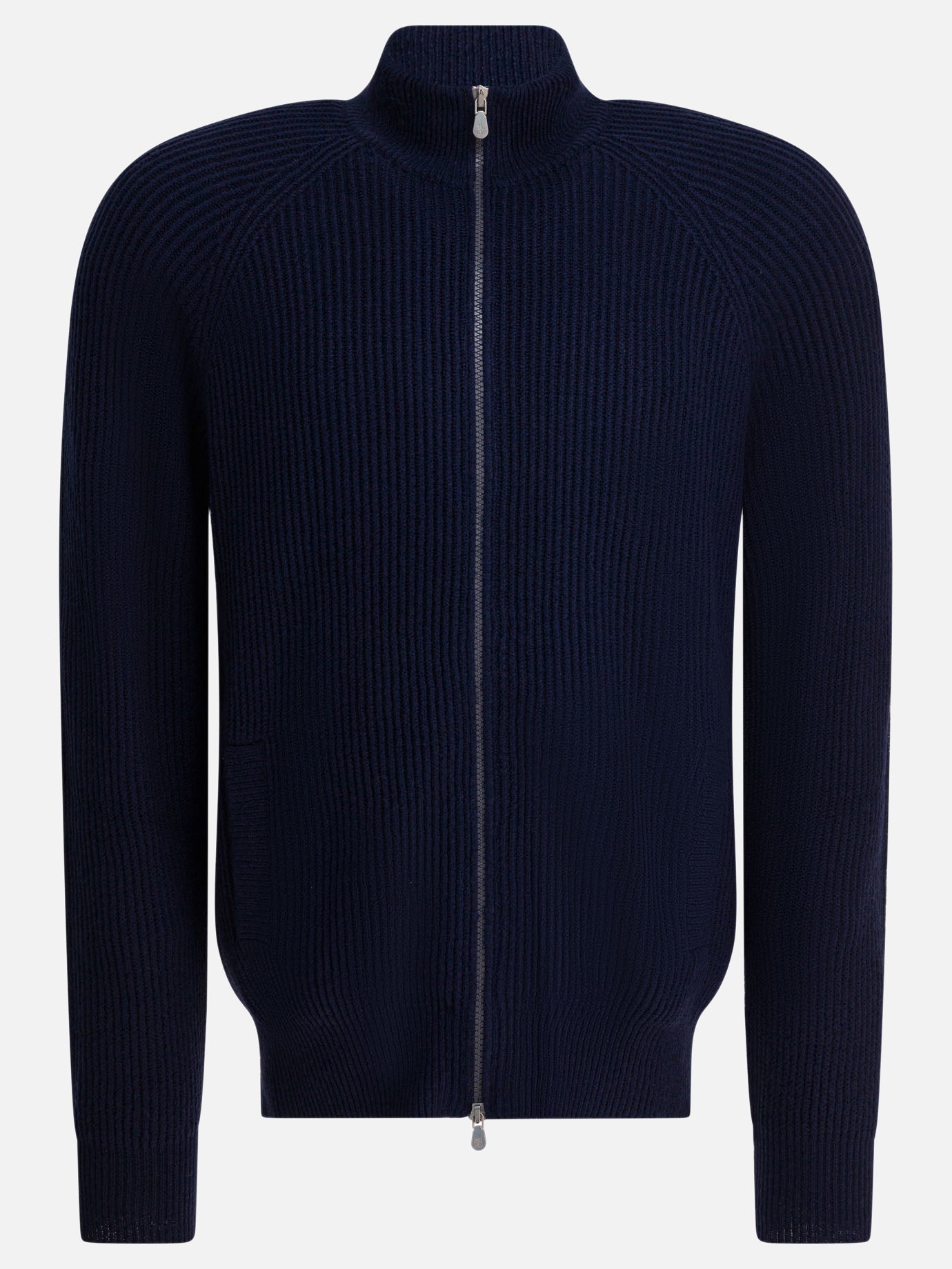 Zipped sweaters Solid colour  Blue - Brunello Cucinelli Men | PDP | VIETTI Online Store | thumbnail