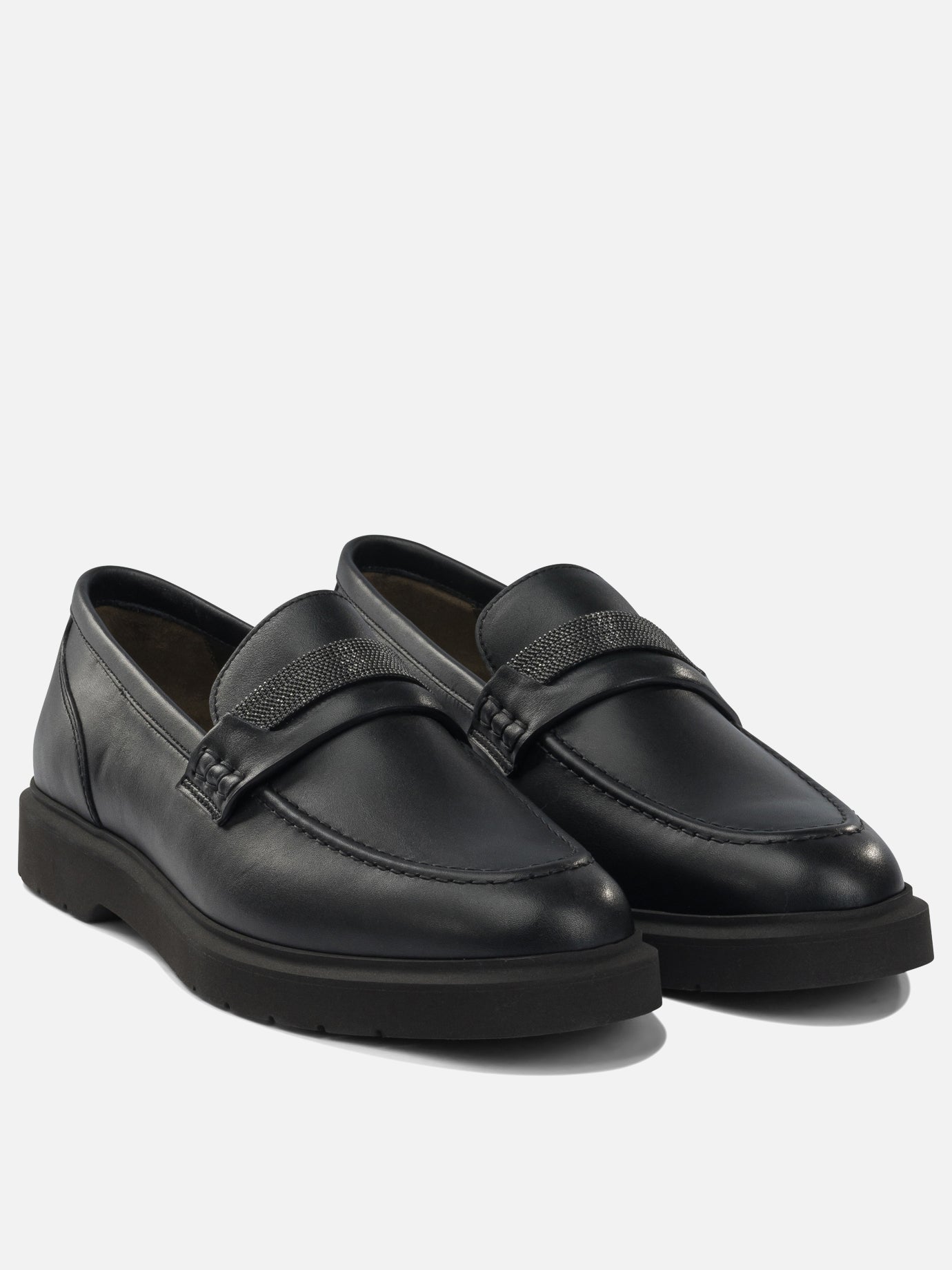 Loafers 100% leather - 100% leather  Black - Brunello Cucinelli Women | PDP | VIETTI Online Store | Zoom-Modal_2
