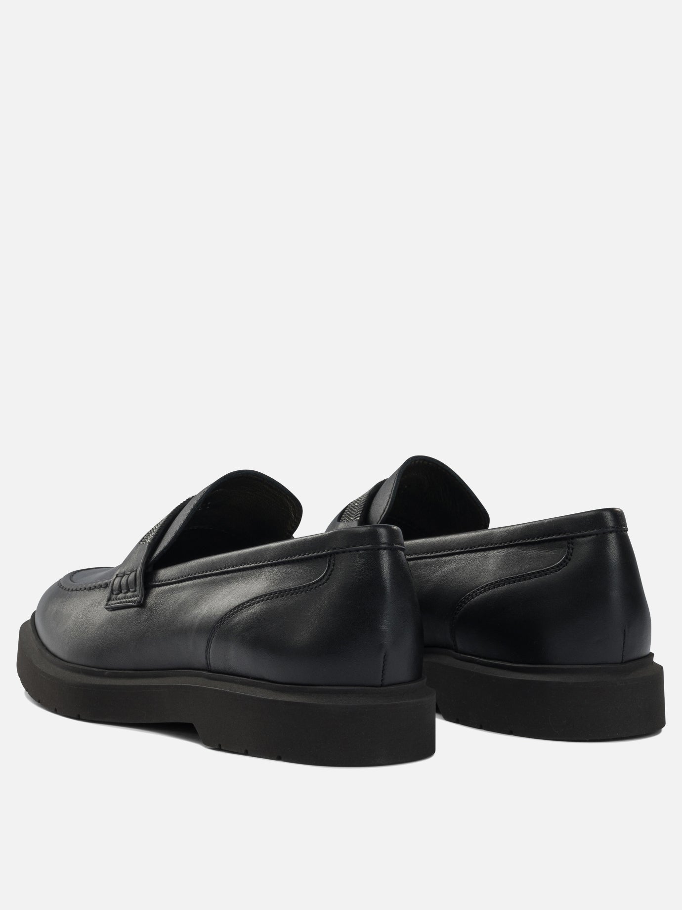 Loafers 100% leather - 100% leather  Black - Brunello Cucinelli Women | PDP | VIETTI Online Store | thumbnail_4
