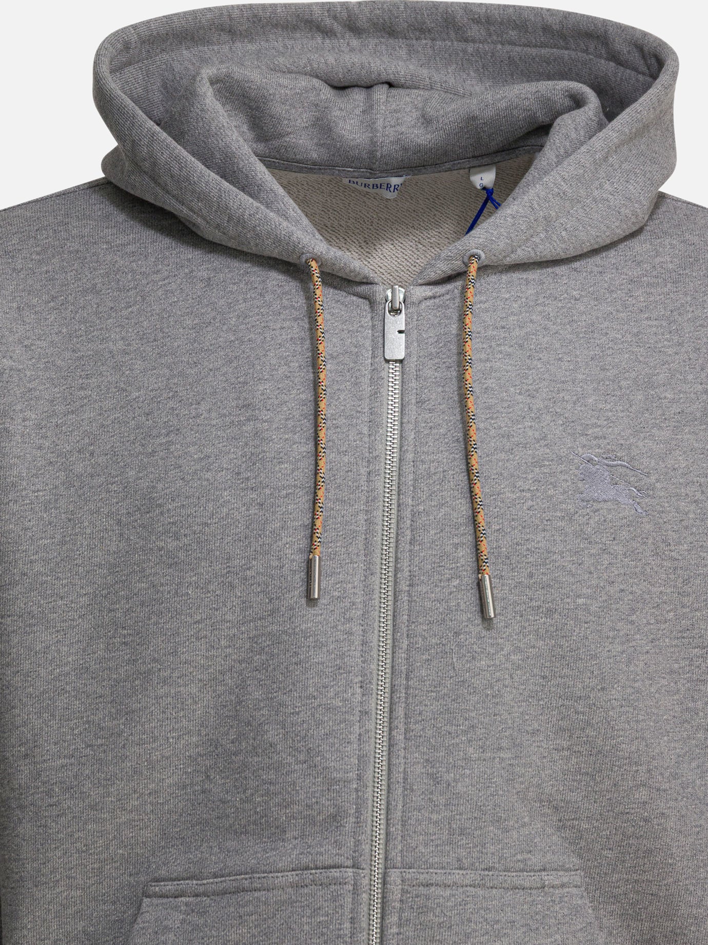 Full zip sweatshirts Solid colour  Grey - Burberry Men | PDP | VIETTI Online Store | Zoom-Modal_3
