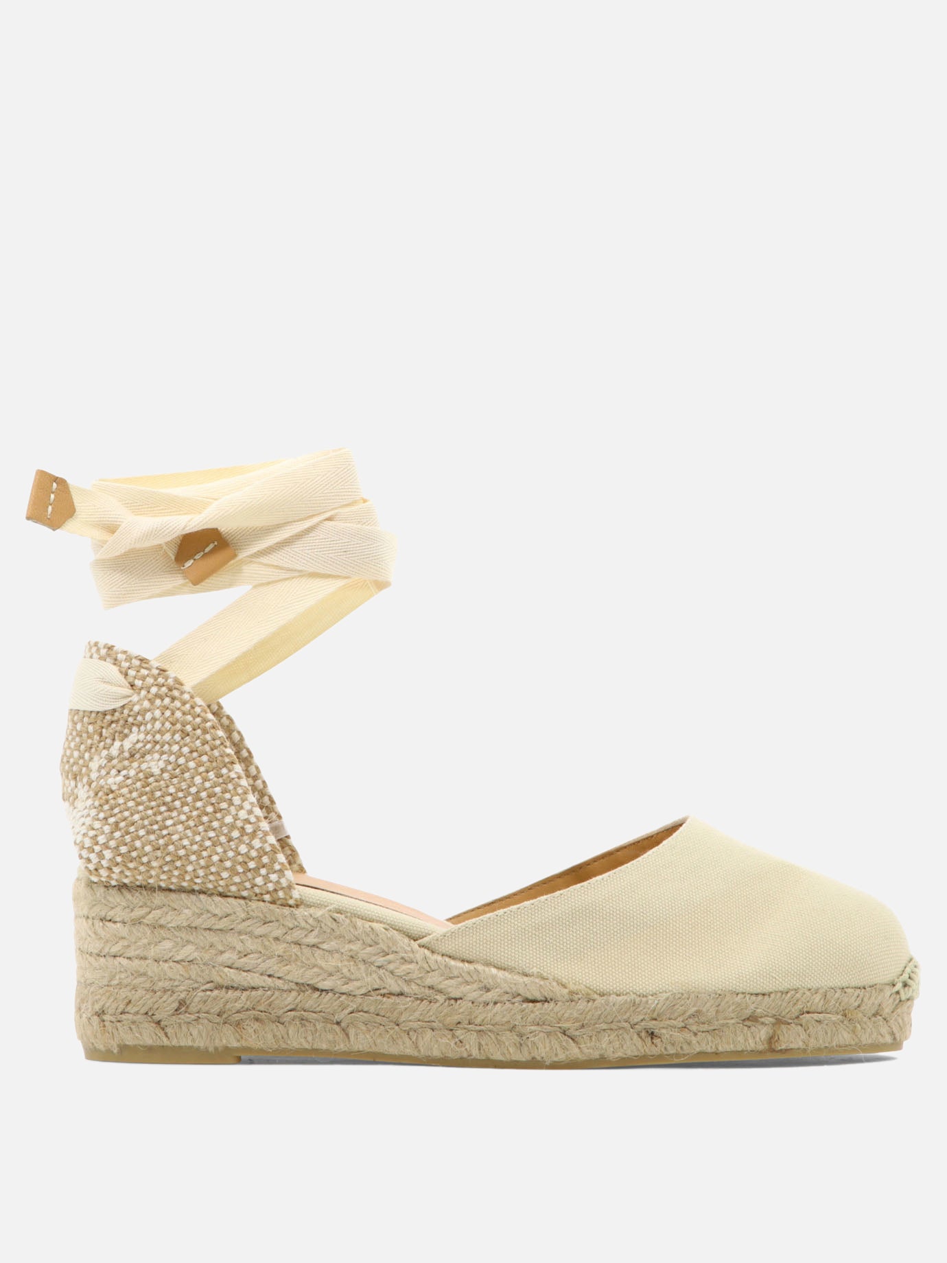 Heeled espadrilles 100% organic cotton - 100% rubber  Beige - Castañer Women | PDP | VIETTI Online Store | Zoom-Modal
