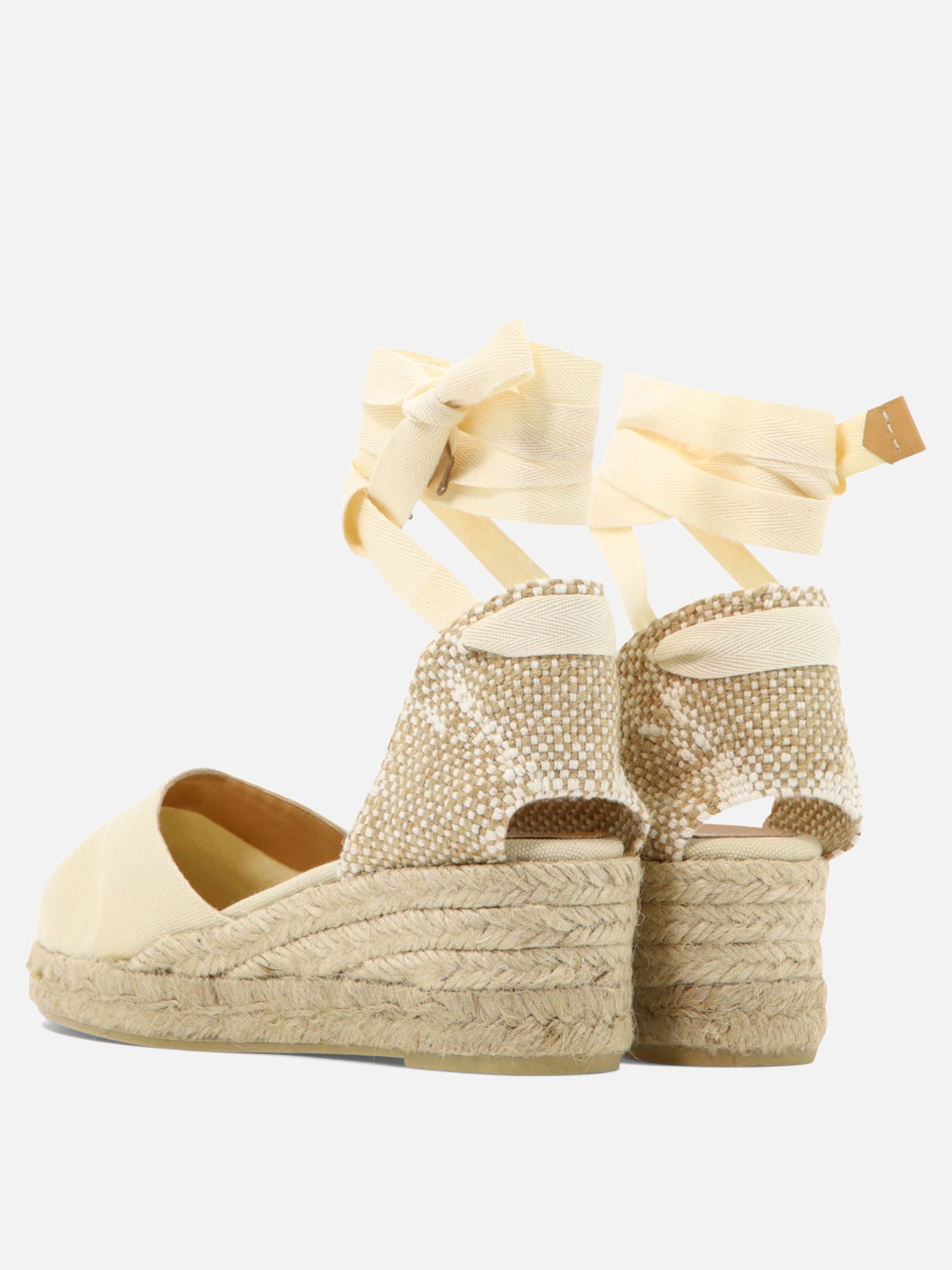 Heeled espadrilles 100% organic cotton - 100% rubber  Beige - Castañer Women | PDP | VIETTI Online Store | thumbnail_4
