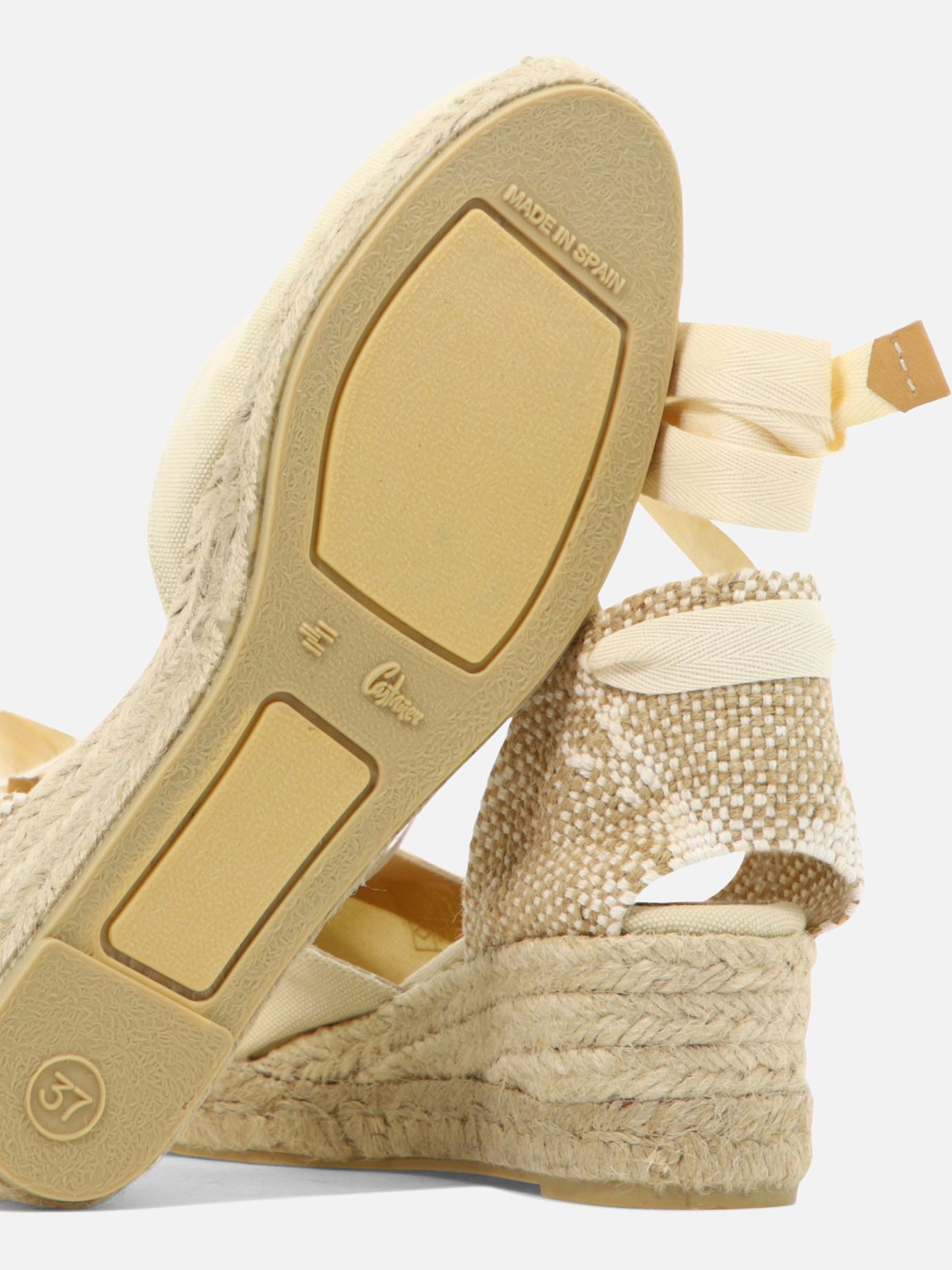 Heeled espadrilles 100% organic cotton - 100% rubber  Beige - Castañer Women | PDP | VIETTI Online Store | Zoom-Modal_5
