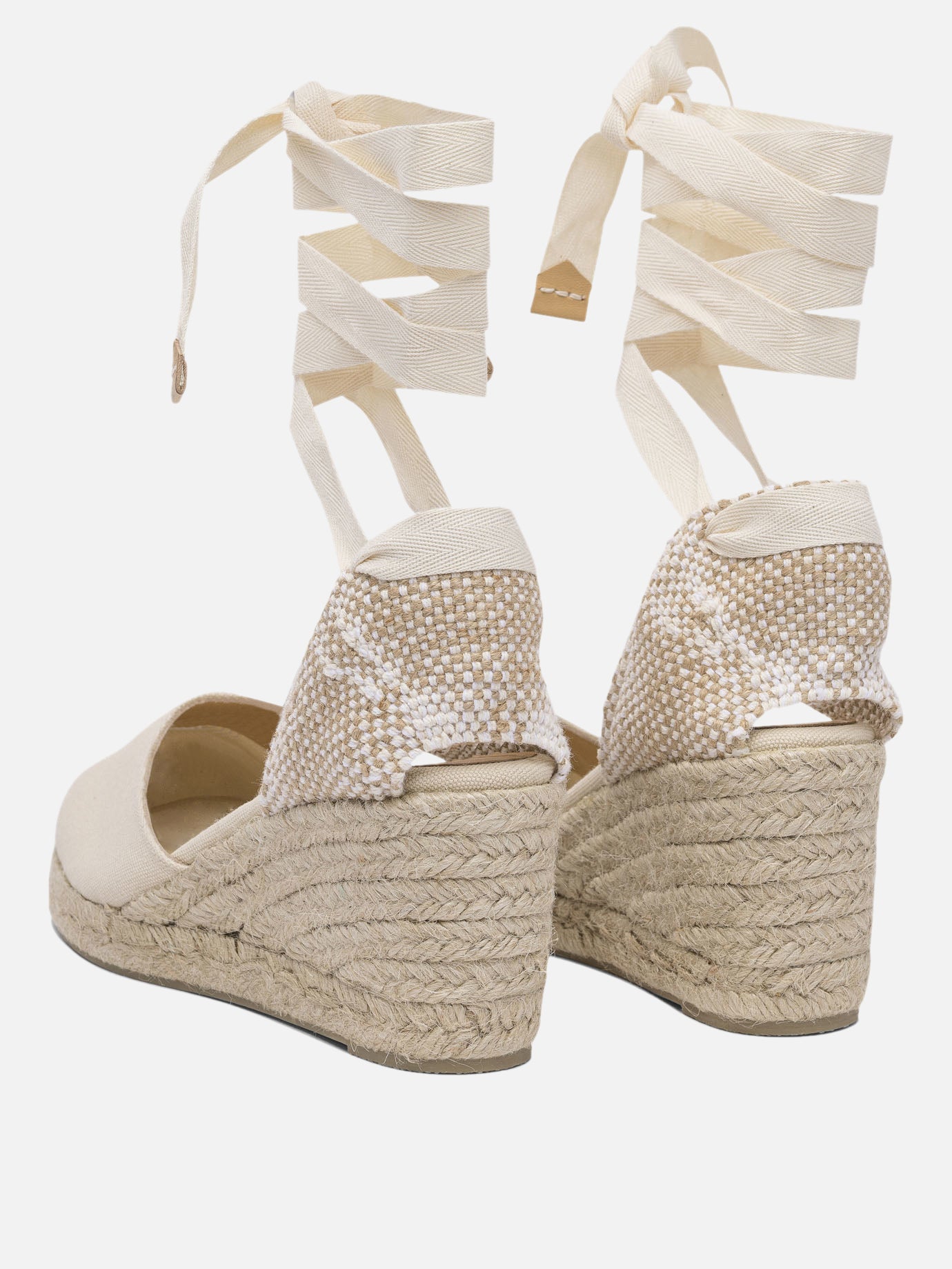 Heeled espadrilles 100% organic cotton - 100% rubber  Beige - Castañer Women | PDP | VIETTI Online Store | thumbnail_4
