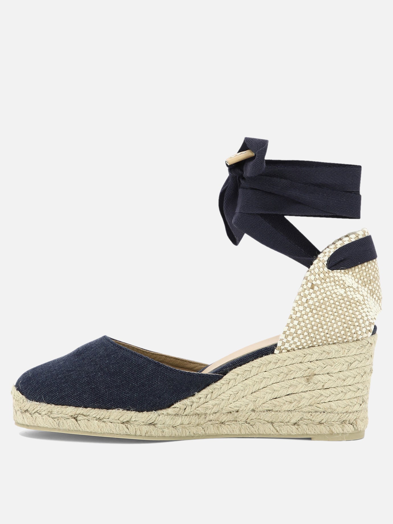 Heeled espadrilles 100% organic cotton - 100% rubber  Blue - Castañer Women | PDP | VIETTI Online Store | thumbnail_3