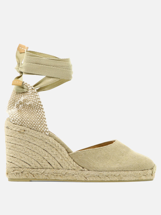Heeled espadrilles 100% cotton - 100% rubber  Beige - Castañer Women | PLP | VIETTI Online Store 
