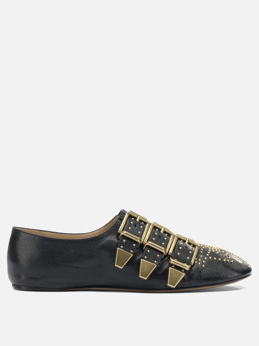 Low top sneakers 100% lamb leather - 100% buffalo leather  Black - Chloé Women | VIETTI Online Store 
