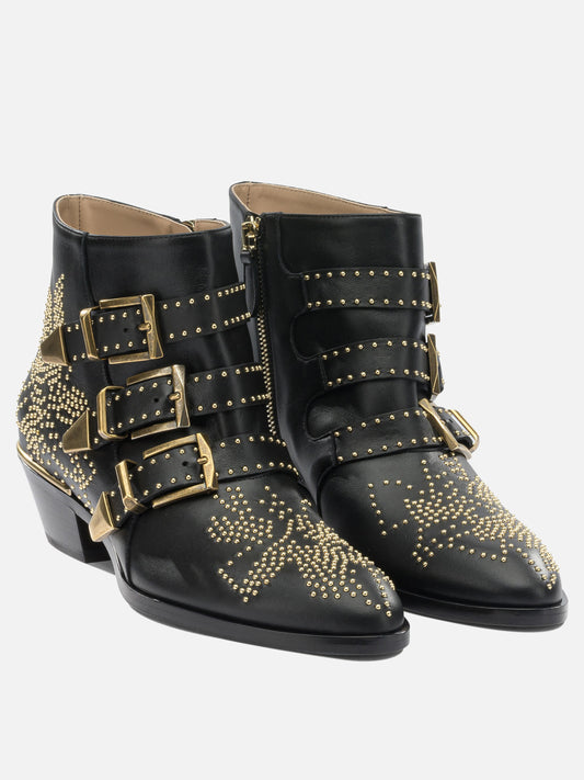 Zipped boots 88% calf leather 12% goat leather - 100% calf leather  Black - Chloé Women | PLP | VIETTI Online Store | 2
