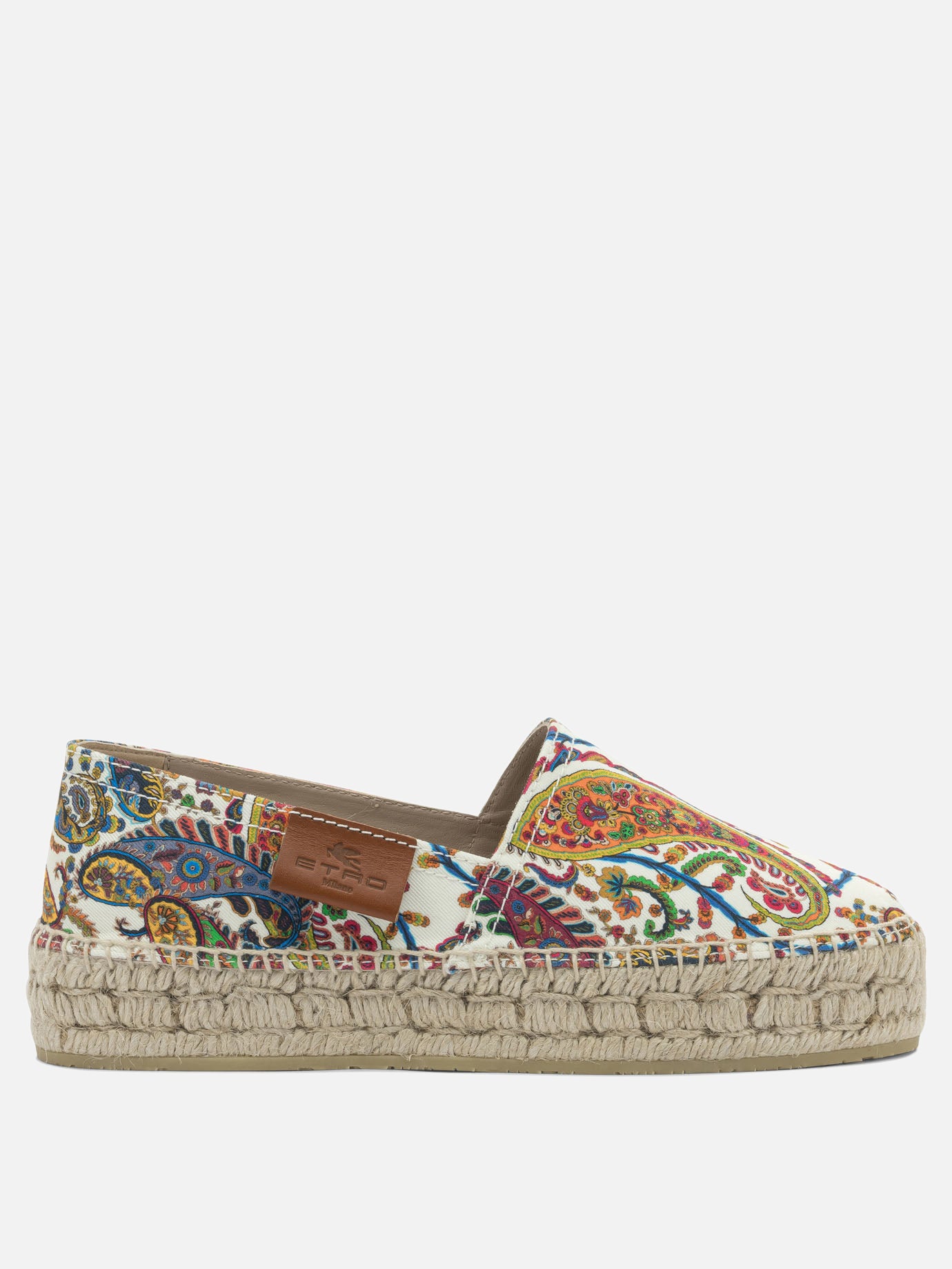 Flat espadrilles 100% cotton  White - Etro Women | PDP | VIETTI Online Store | Zoom-Modal
