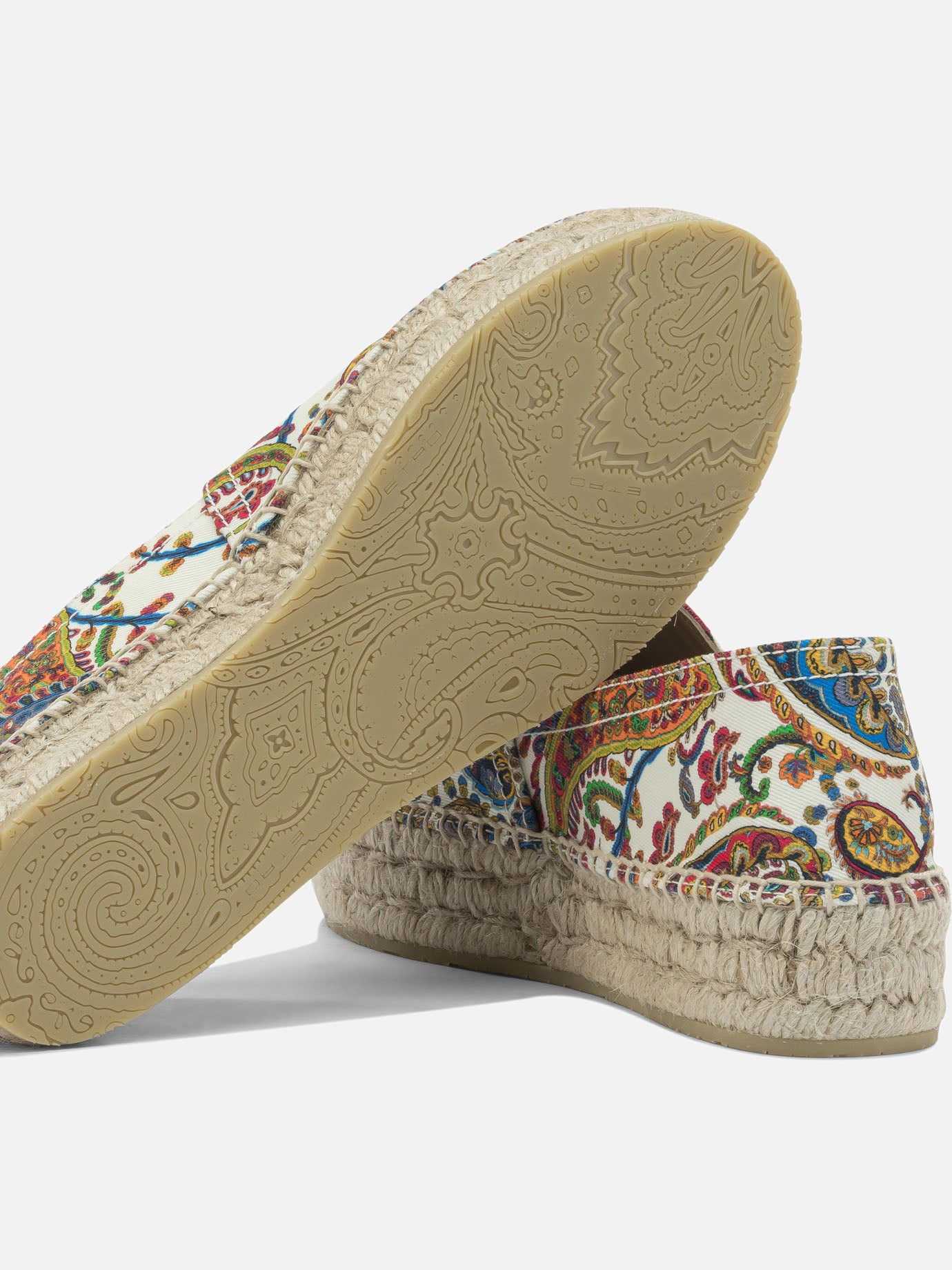 Flat espadrilles 100% cotton  White - Etro Women | PDP | VIETTI Online Store | thumbnail_5