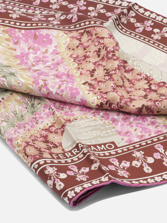 Silk scarves 0789938  Bordeaux - Ferragamo Women | PDP | VIETTI Online Store | 2
