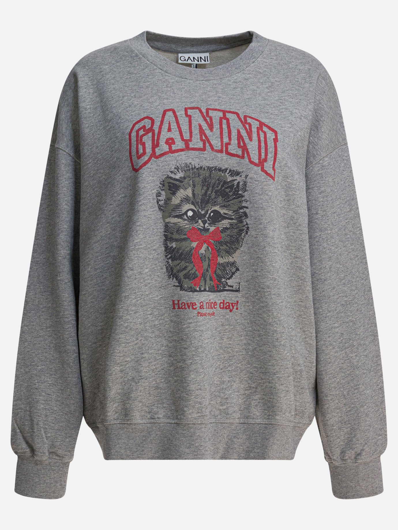 Crewnecks Logo  Grey - Ganni Women | PDP | VIETTI Online Store | Zoom-Modal
