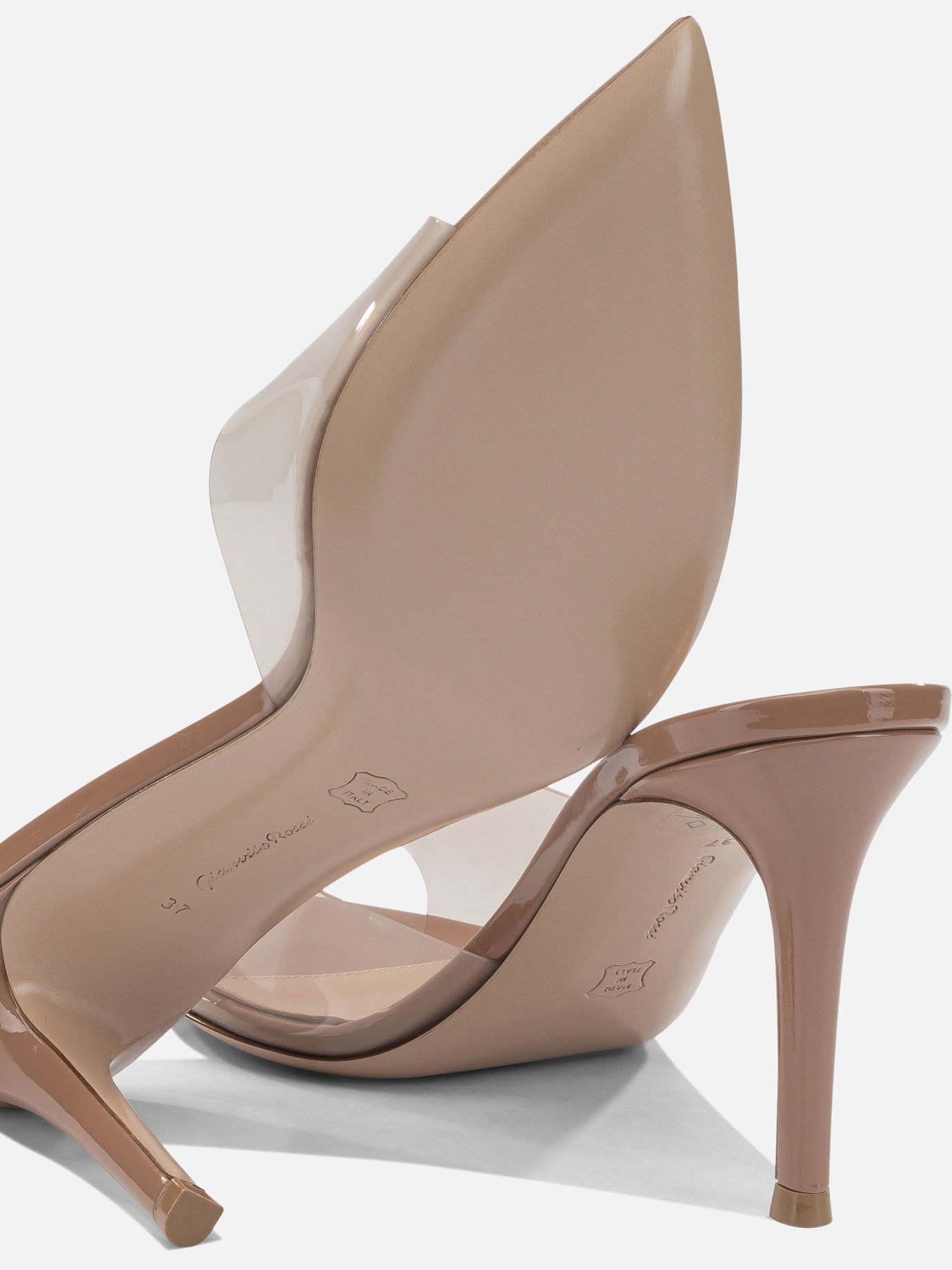 Heeled sandals 100% thermoplastic polyurethane - 100% leather  Beige - Gianvito Rossi Women | PDP | VIETTI Online Store | thumbnail_5