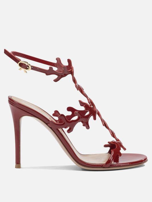 Heeled sandals 100% leather - 100% leather  Red - Gianvito Rossi Women | PDP | VIETTI Online Store 
