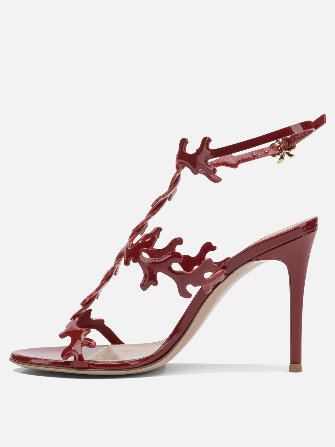 Heeled sandals 100% leather - 100% leather  Red - Gianvito Rossi Women | PDP | VIETTI Online Store | thumbnail_3
