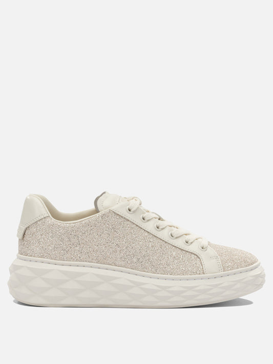 Low top sneakers 70% leather 24% textile 5% metal 1% rubber - 100% rubber  Gold - Jimmy Choo Women | VIETTI Online Store 
