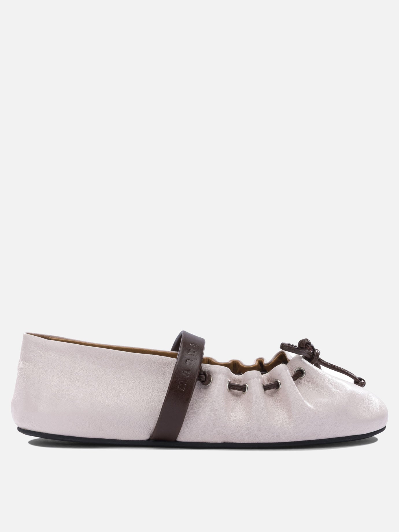 Mary Jane ballet flats 100% ovine leather - 100% rubber  Pink - Marni Women | PDP | VIETTI Online Store | Zoom-Modal
