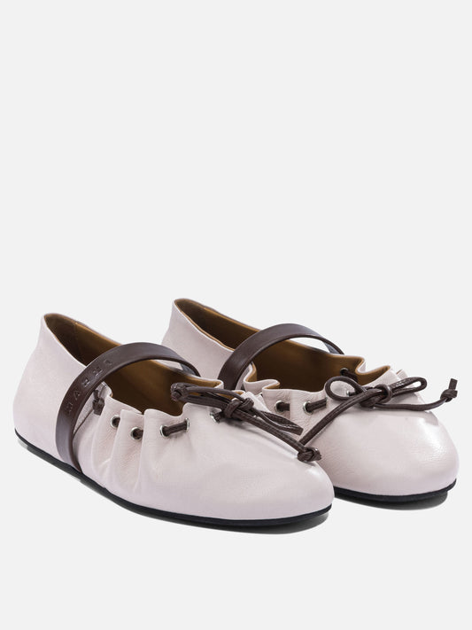 Mary Jane ballet flats 100% ovine leather - 100% rubber  Pink - Marni Women | PLP | VIETTI Online Store | 2
