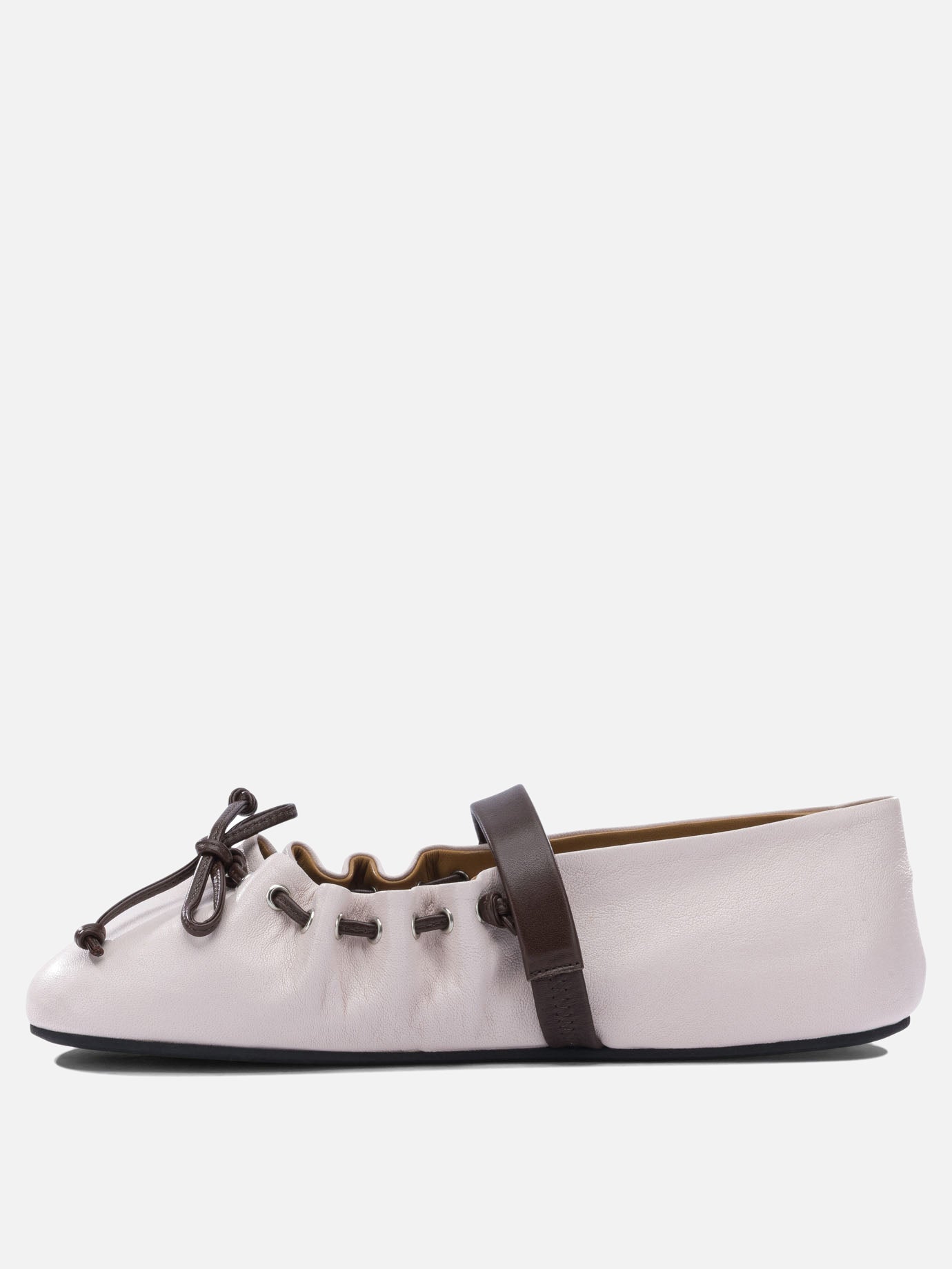 Mary Jane ballet flats 100% ovine leather - 100% rubber  Pink - Marni Women | PDP | VIETTI Online Store | thumbnail_3