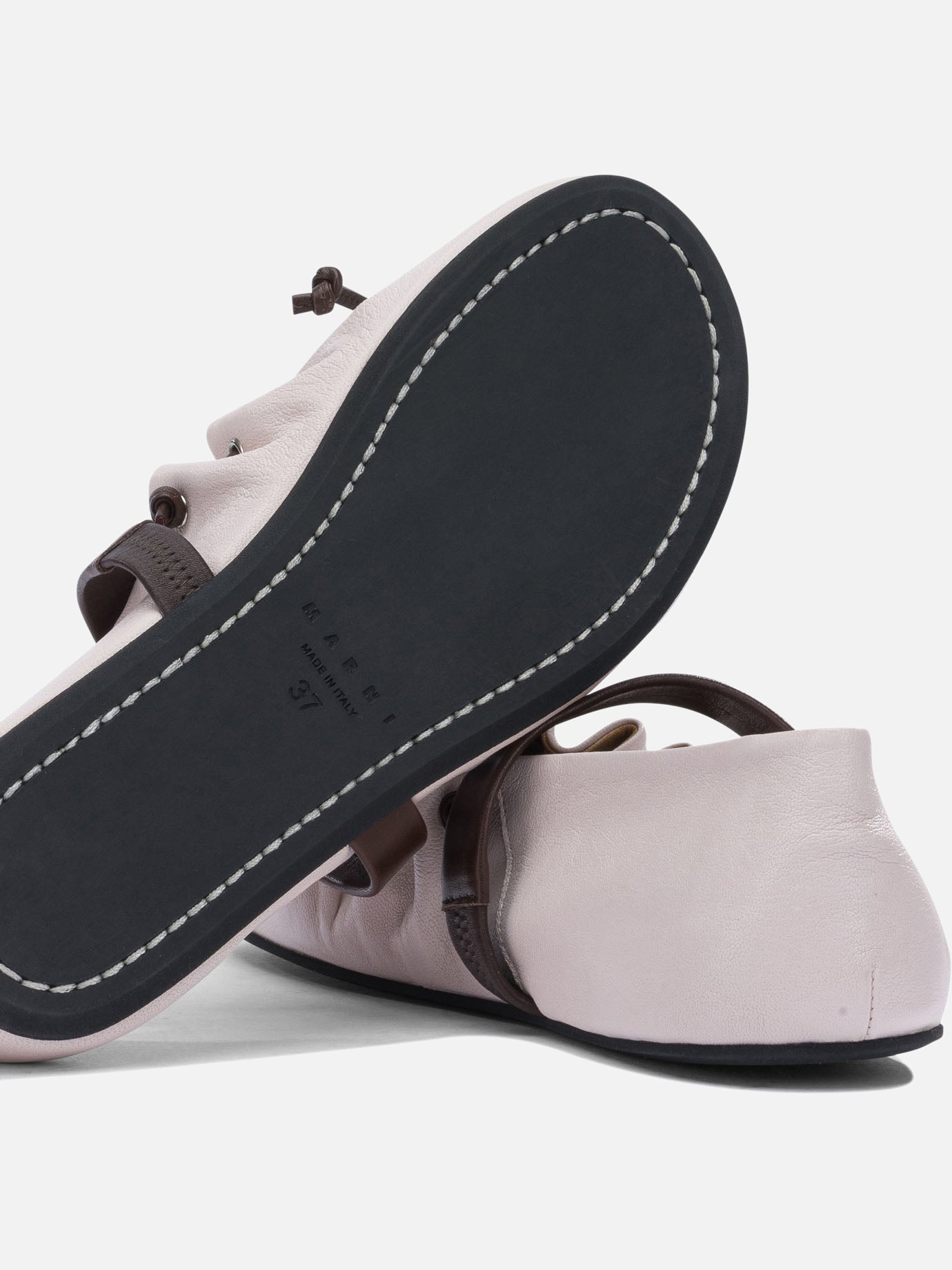 Mary Jane ballet flats 100% ovine leather - 100% rubber  Pink - Marni Women | PDP | VIETTI Online Store | thumbnail_5