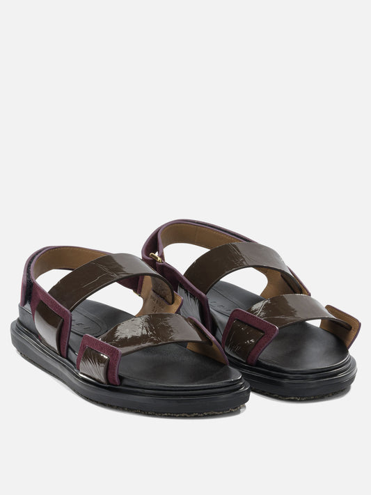 Flat sandals 100% calf leather - 100% rubber  Bordeaux - Marni Women | PLP | VIETTI Online Store | 2
