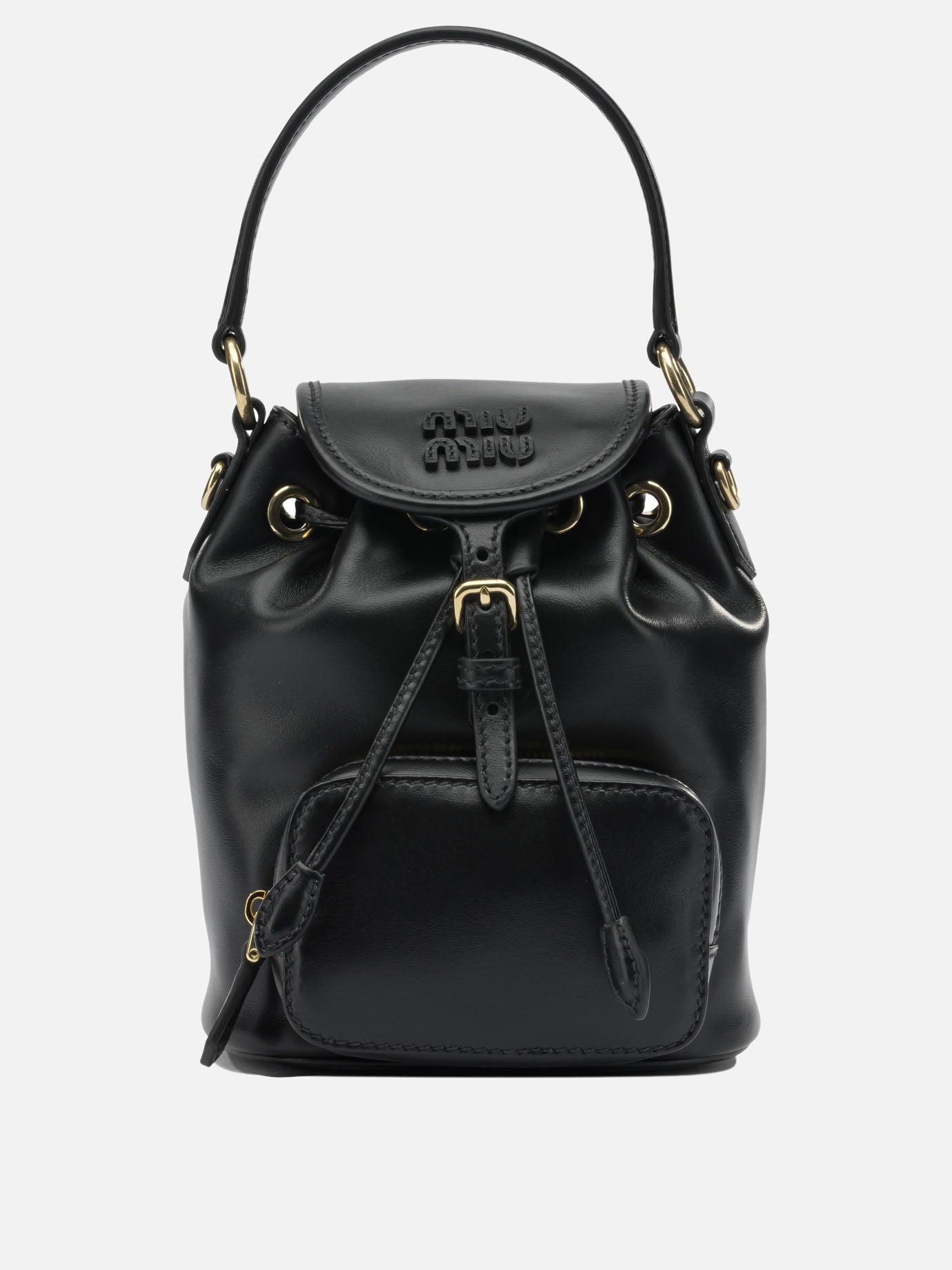 Casual backpacks 100% calf leather  Black - Miu Miu Women | PDP | VIETTI Online Store | Zoom-Modal
