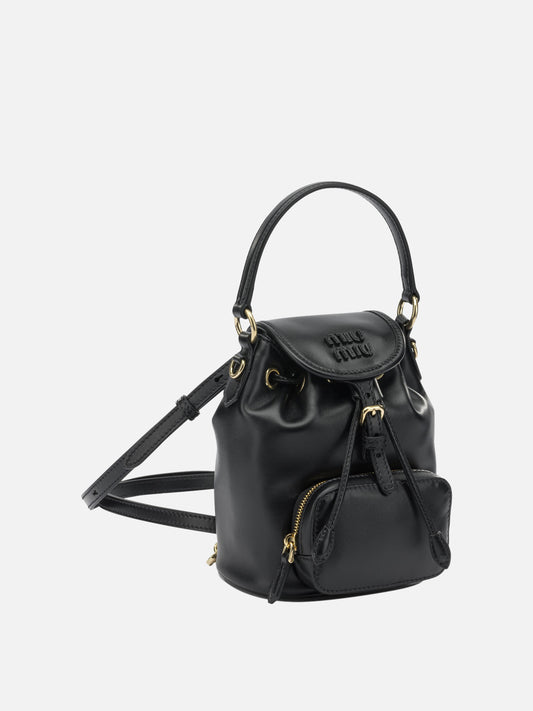 Casual backpacks 100% calf leather  Black - Miu Miu Women | VIETTI Online Store | 2
