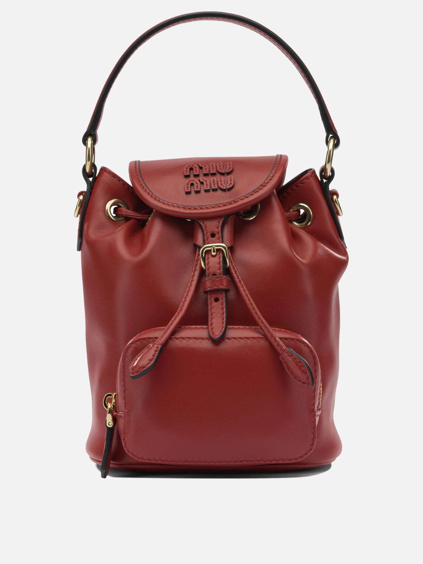 Casual backpacks 100% calf leather  Red - Miu Miu Women | PDP | VIETTI Online Store | thumbnail