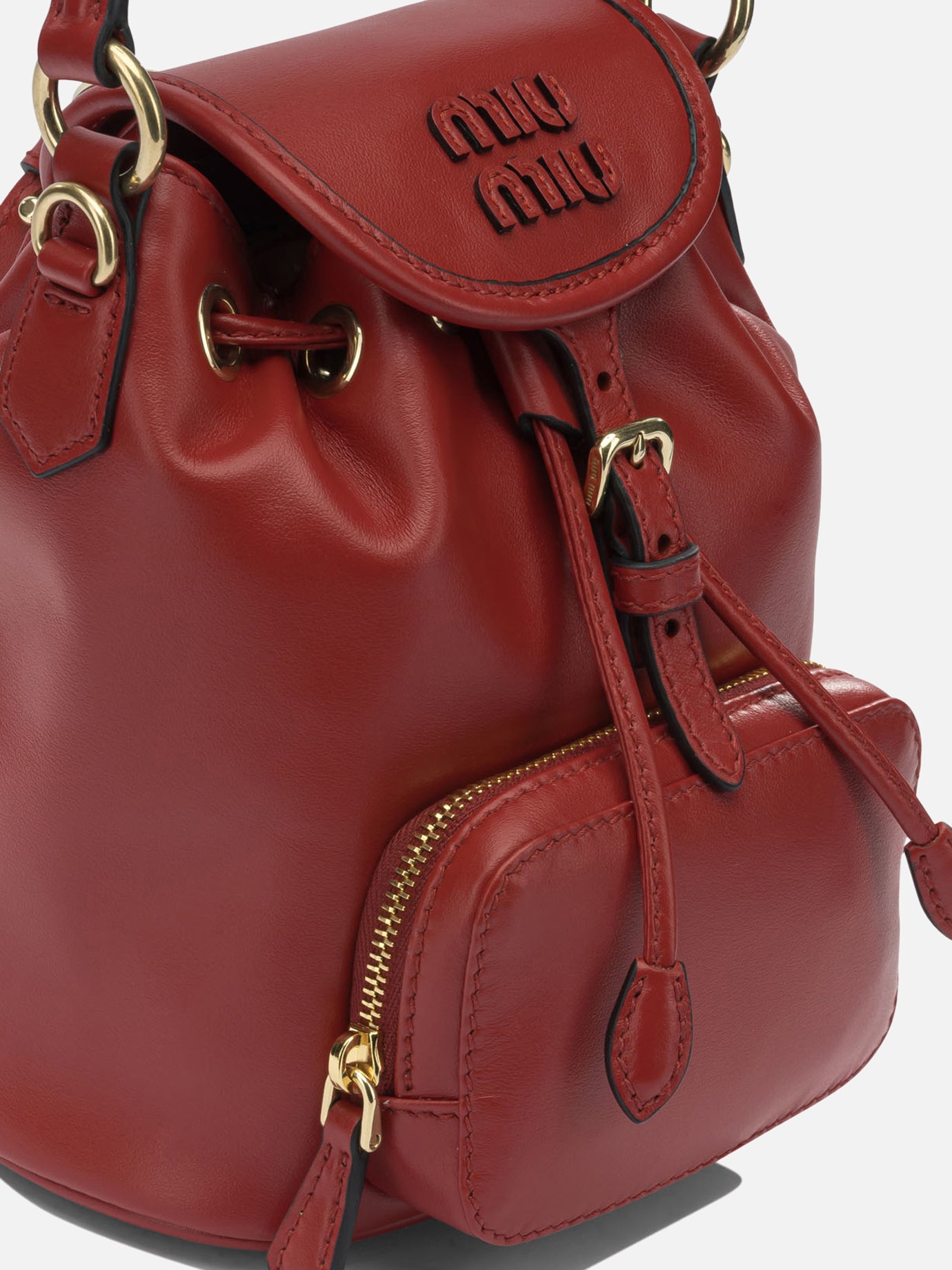 Casual backpacks 100% calf leather  Red - Miu Miu Women | PDP | VIETTI Online Store | thumbnail_4