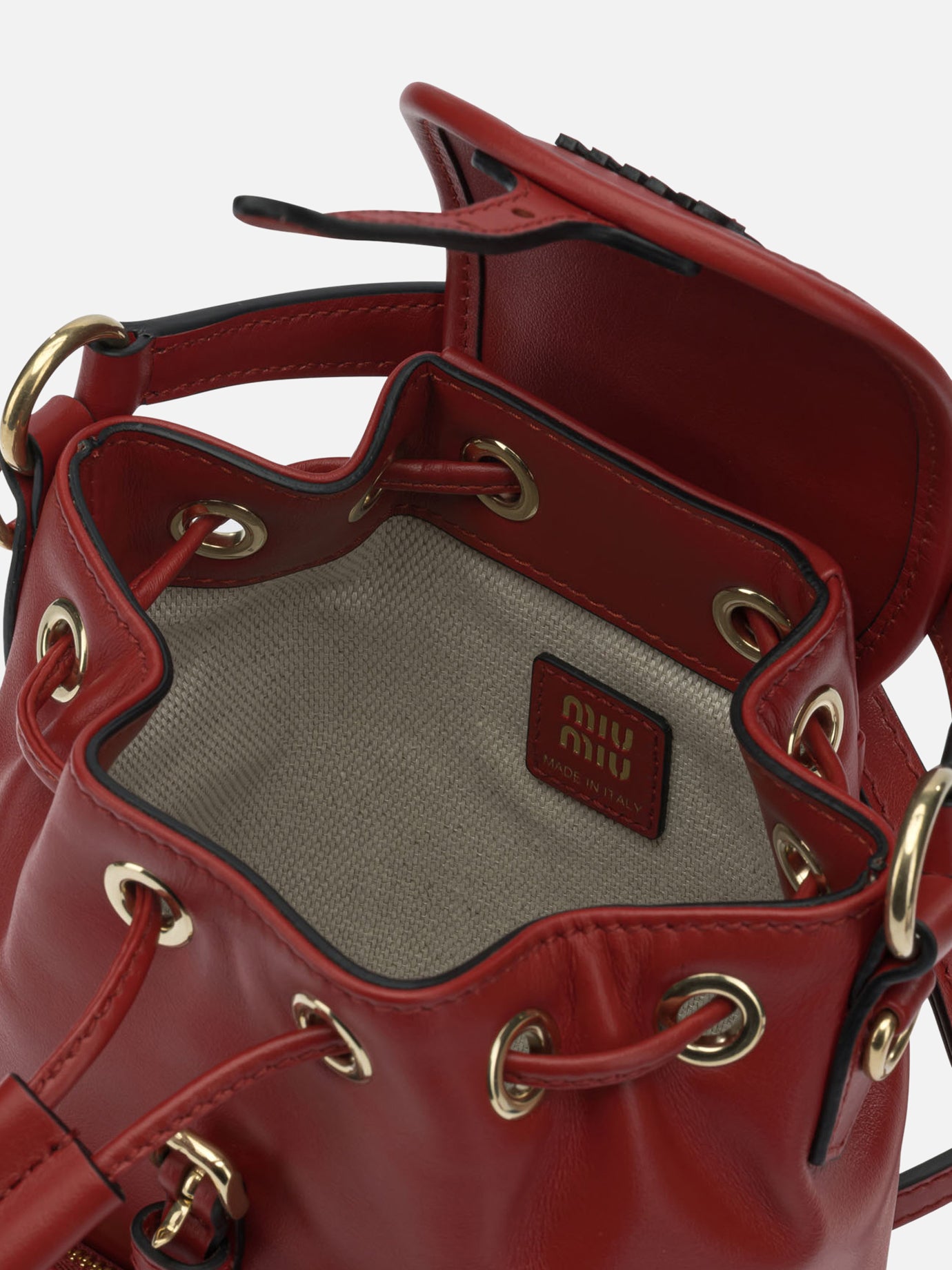 Casual backpacks 100% calf leather  Red - Miu Miu Women | PDP | VIETTI Online Store | Zoom-Modal_5
