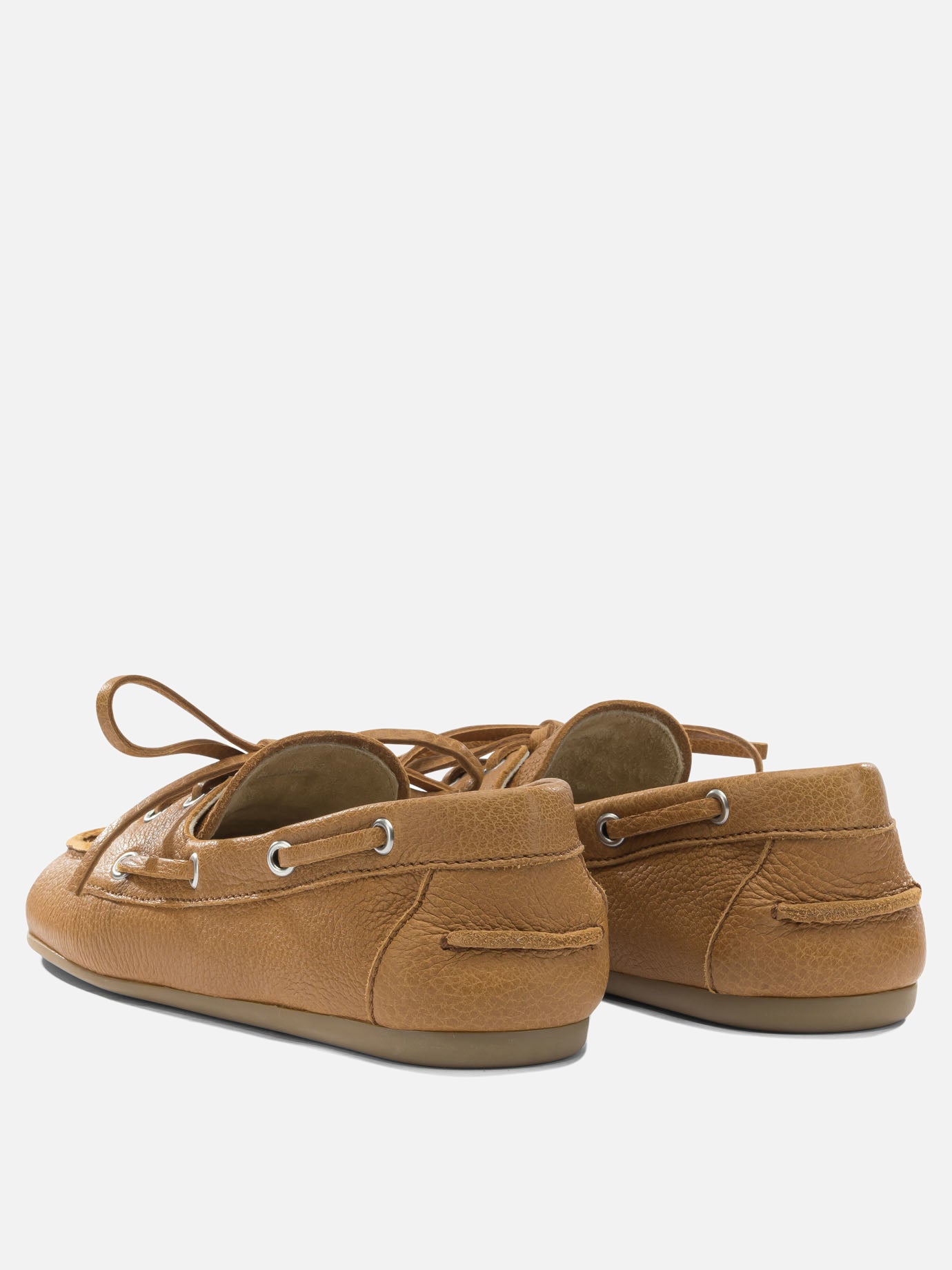 Laced loafers 100% cervus elaphus scot  Brown - Miu Miu Women | PDP | VIETTI Online Store | Zoom-Modal_4
