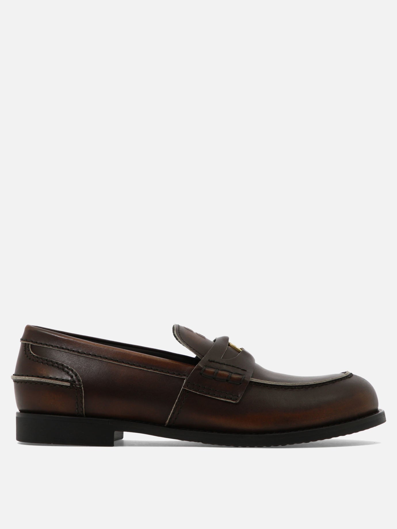 Loafers 100% calf leather  Brown - Miu Miu Women | PDP | VIETTI Online Store | thumbnail